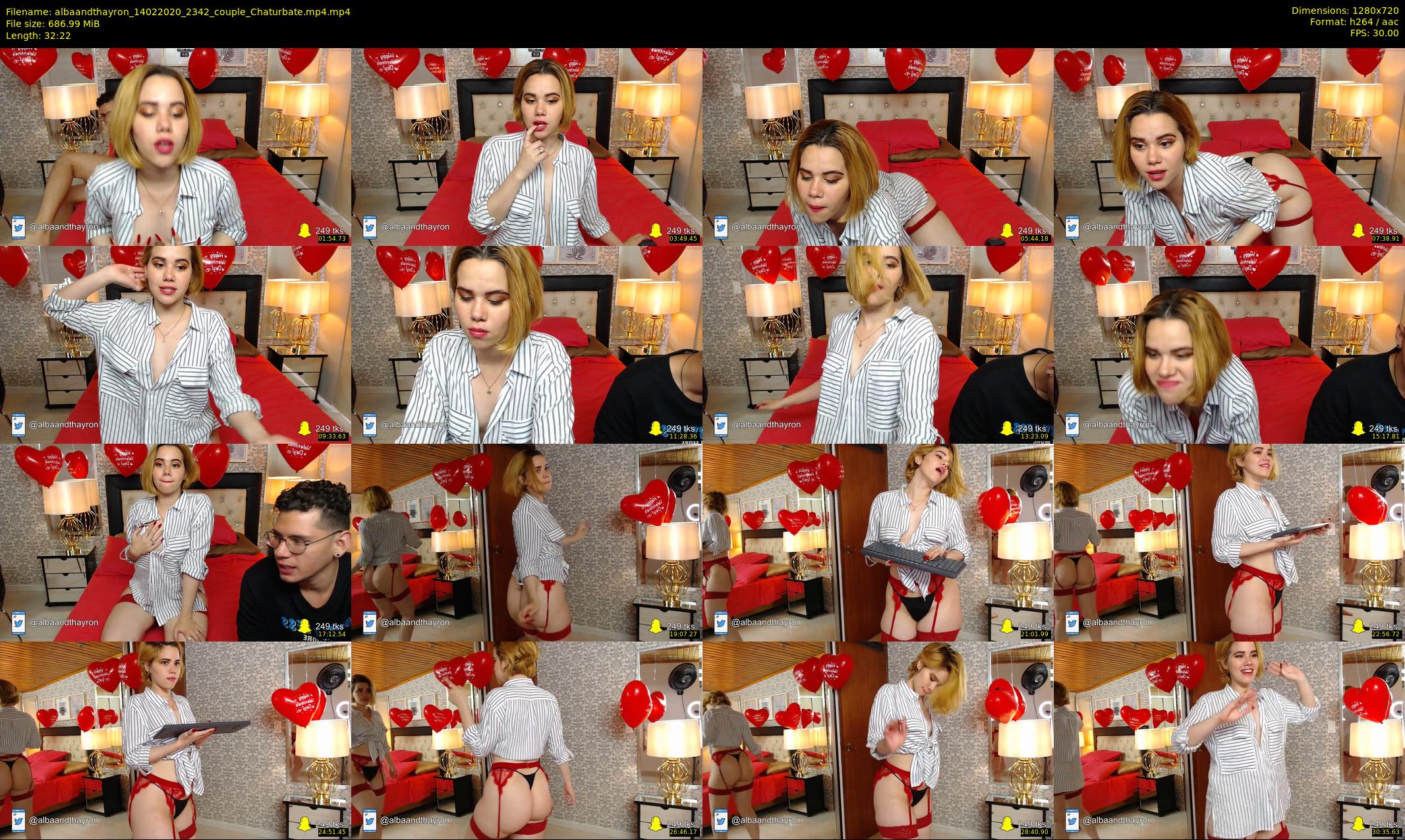 albaandthayron — 33 minute Chaturbate couple cam show recording, 720p, Feb 14, 2020
