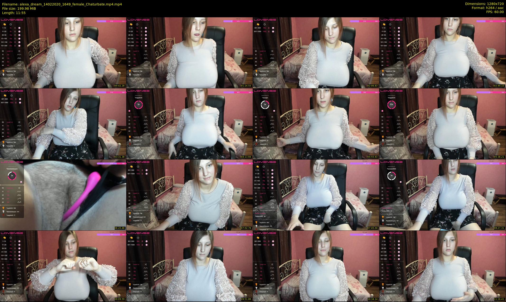 alexa_dream — 12 minute Chaturbate female cam show recording, 720p, Feb 14, 2020