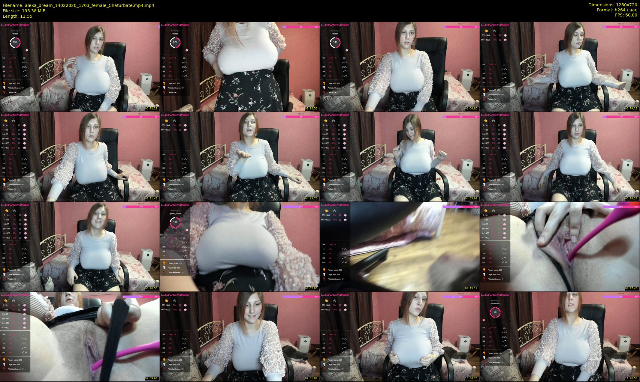 alexa_dream — 12 minute Chaturbate female cam show recording, 720p, Feb 14, 2020