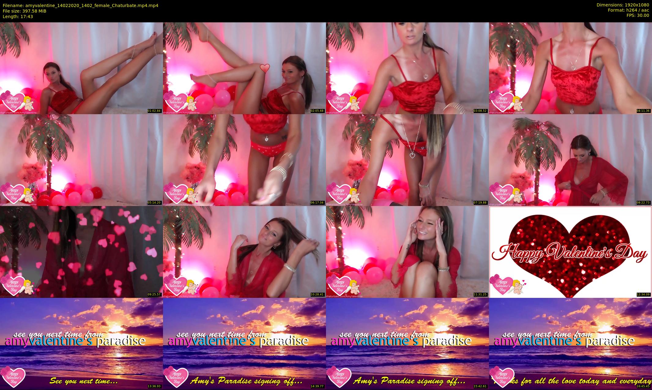 amyvalentine — 18 minute Chaturbate female cam show recording, 1080p, Feb 14, 2020