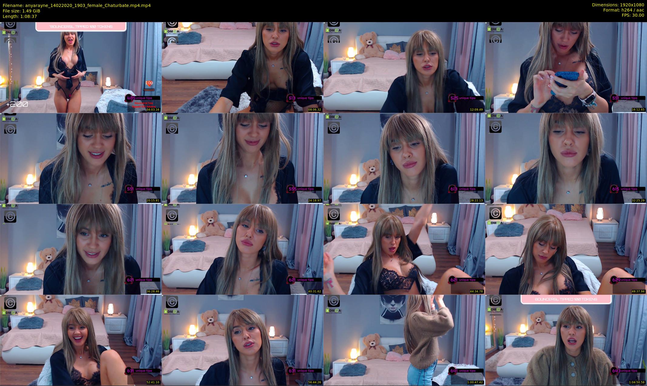 anyarayne — 69 minute Chaturbate female cam show recording, 1080p, Feb 14, 2020