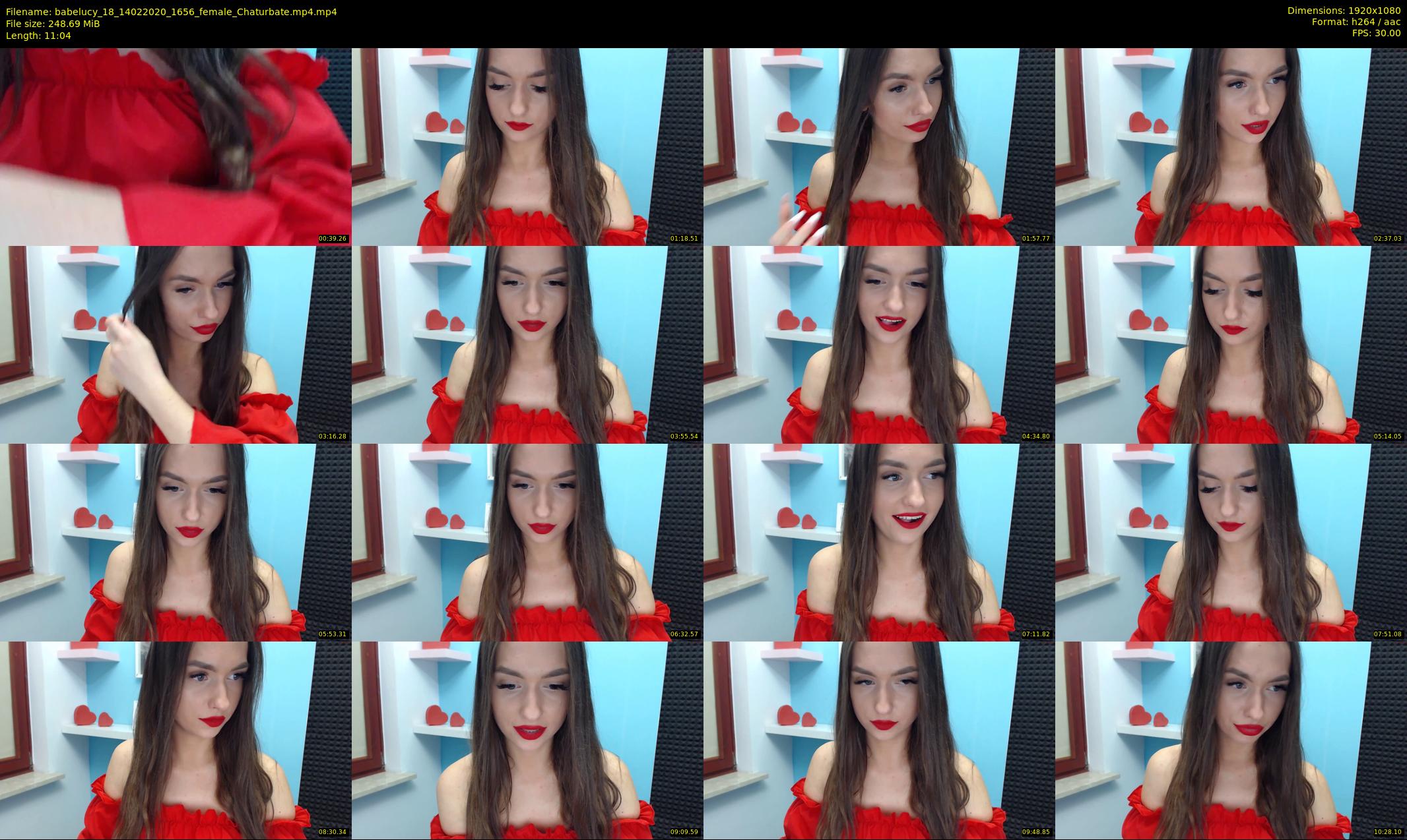 babelucy_18 — 12 minute Chaturbate female cam show recording, 1080p, Feb 14, 2020