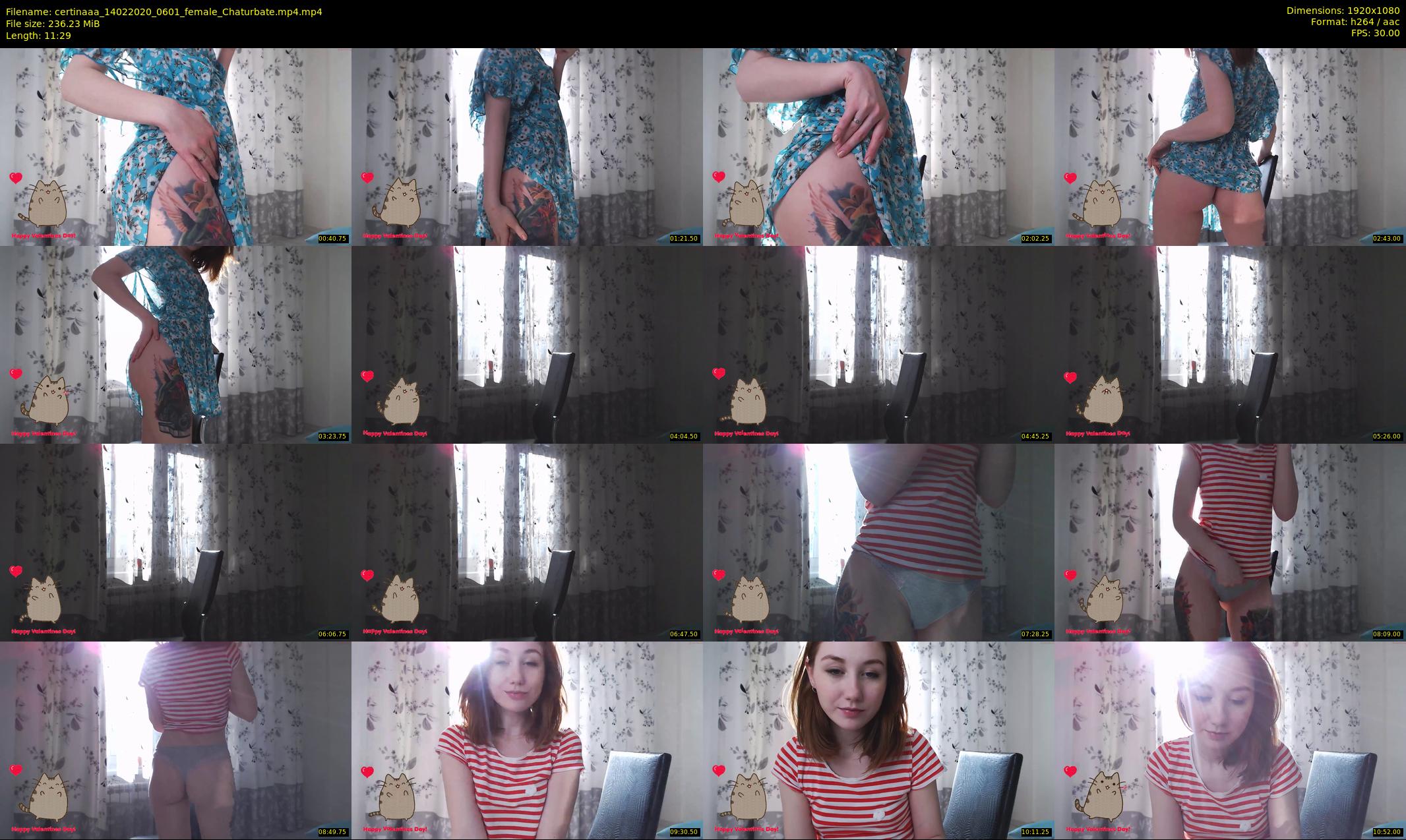 certinaaa — 12 minute Chaturbate female cam show recording, 1080p, Feb 14, 2020