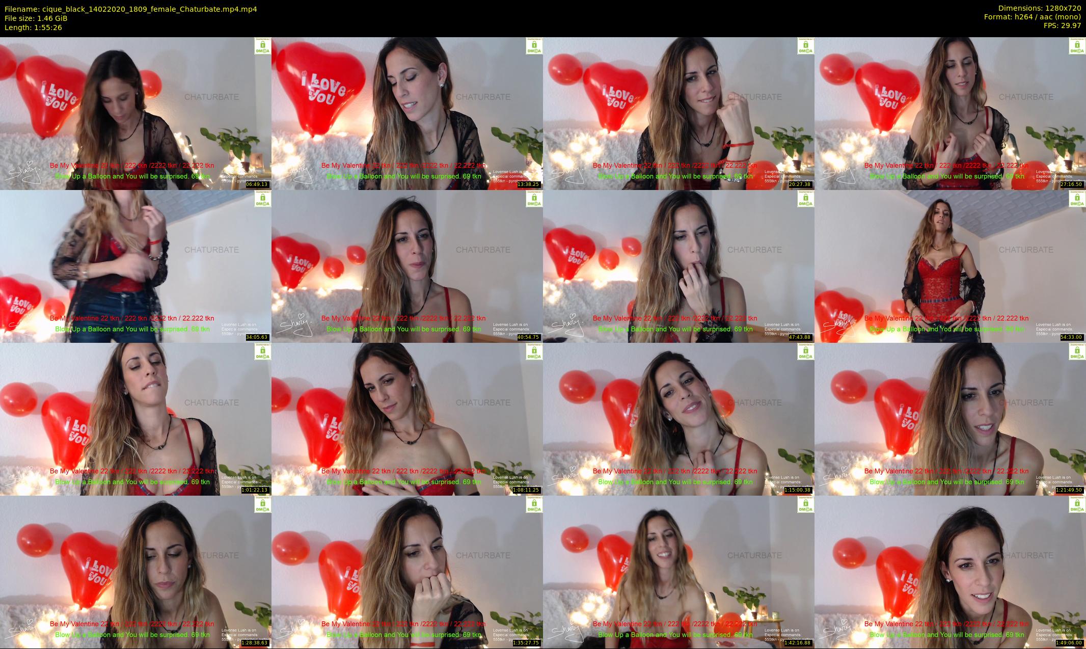cique_black — 116 minute Chaturbate female cam show recording, 720p, Feb 14, 2020
