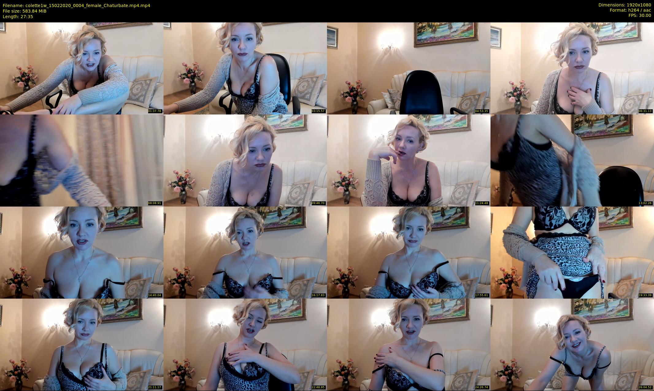 colette1w — 28 minute Chaturbate female cam show recording, 1080p, Feb 15, 2020