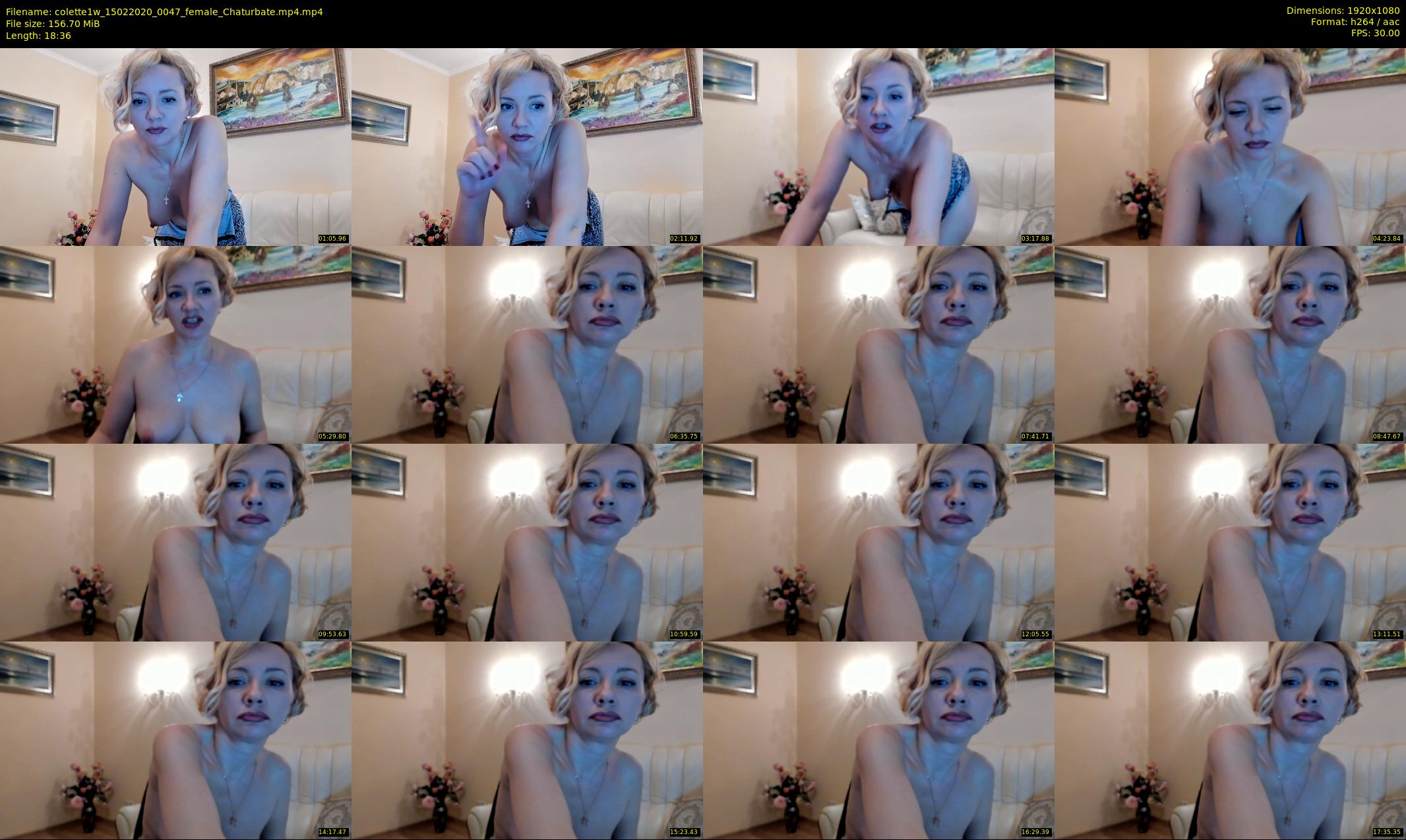 colette1w — 19 minute Chaturbate female cam show recording, 1080p, Feb 15, 2020