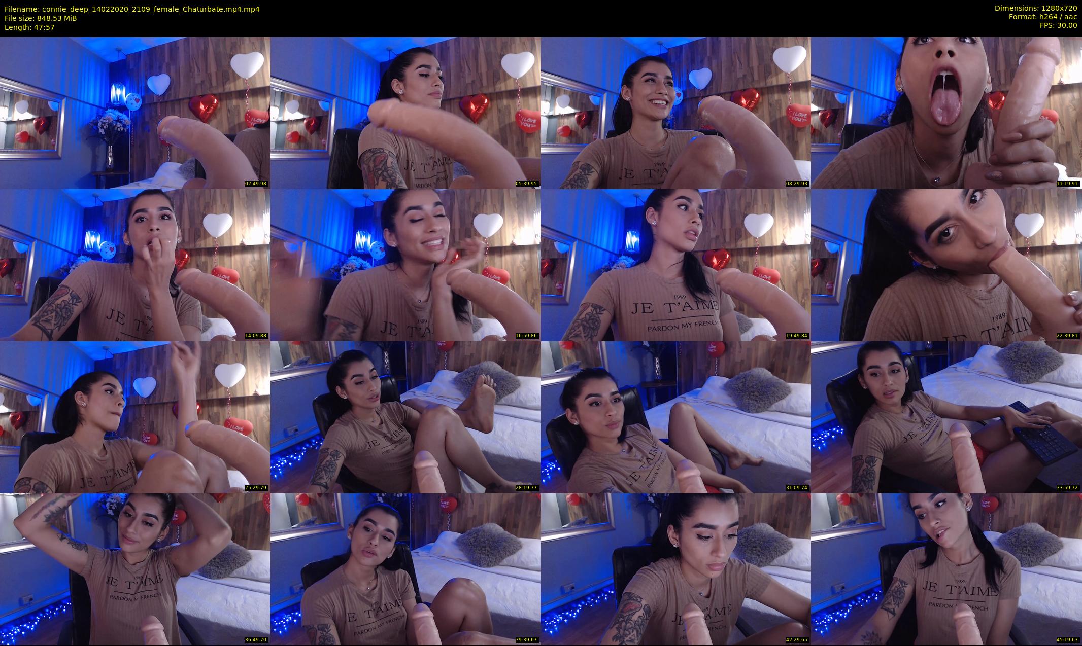 connie_deep — 48 minute Chaturbate female cam show recording, 720p, Feb 14, 2020