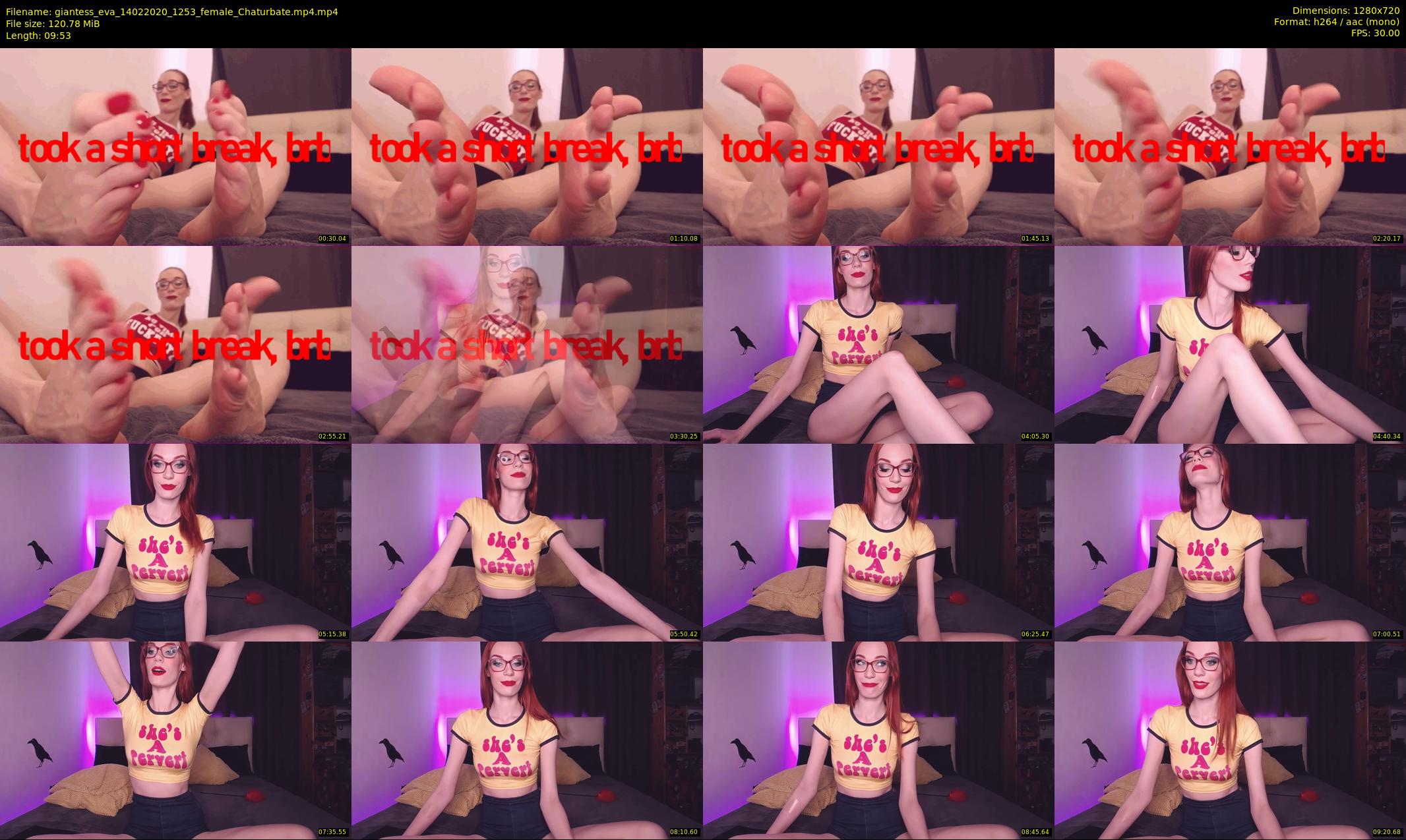 giantess_eva — 10 minute Chaturbate female cam show recording, 720p, Feb 14, 2020