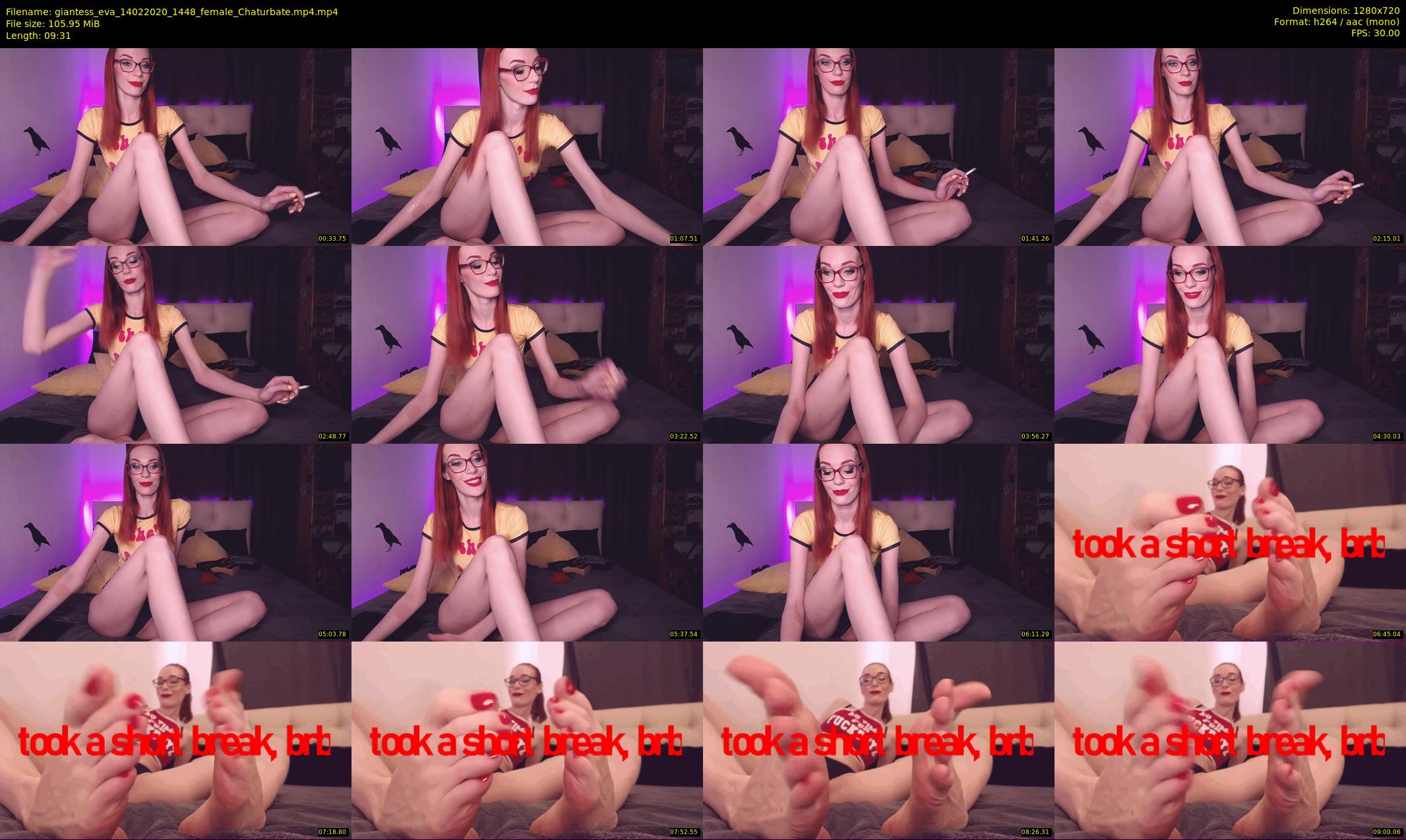 giantess_eva — 10 minute Chaturbate female cam show recording, 720p, Feb 14, 2020