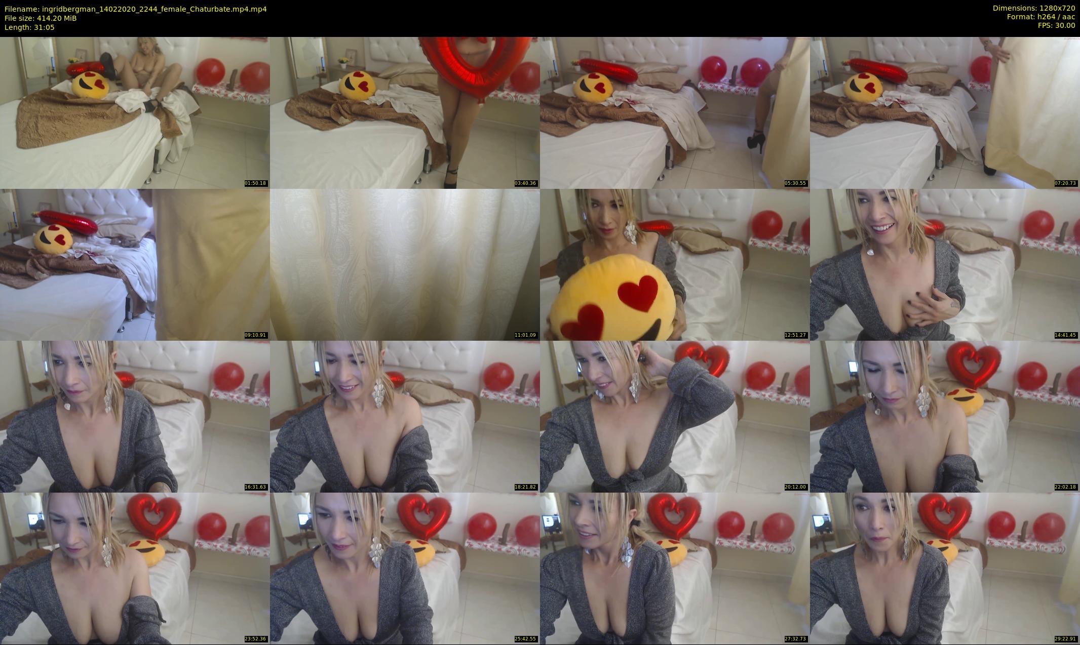 ingridbergman — 32 minute Chaturbate female cam show recording, 720p, Feb 14, 2020