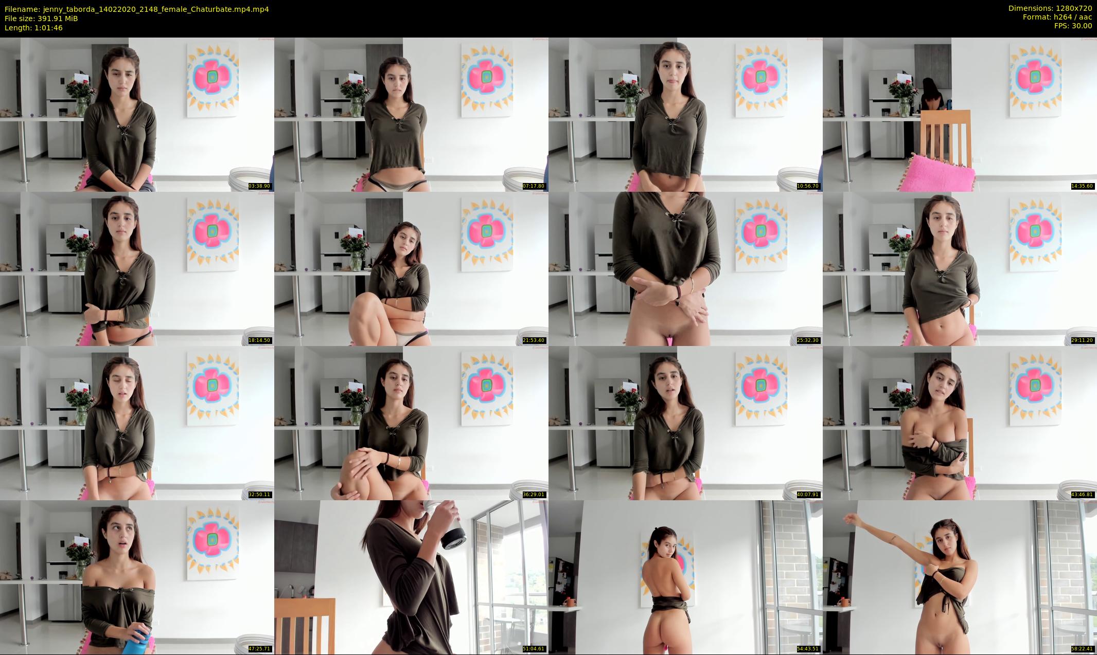 jenny_taborda — 62 minute Chaturbate female cam show recording, 720p, Feb 14, 2020