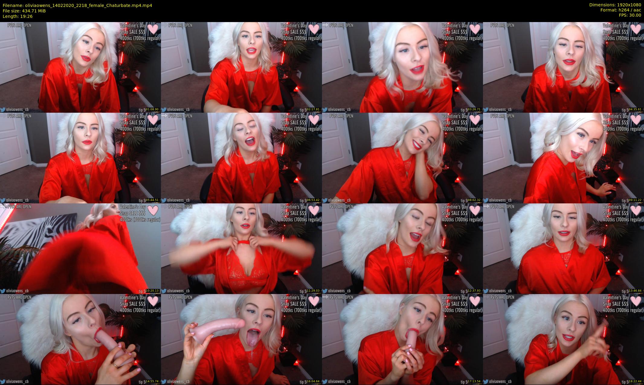 oliviaowens — 20 minute Chaturbate female cam show recording, 1080p, Feb 14, 2020