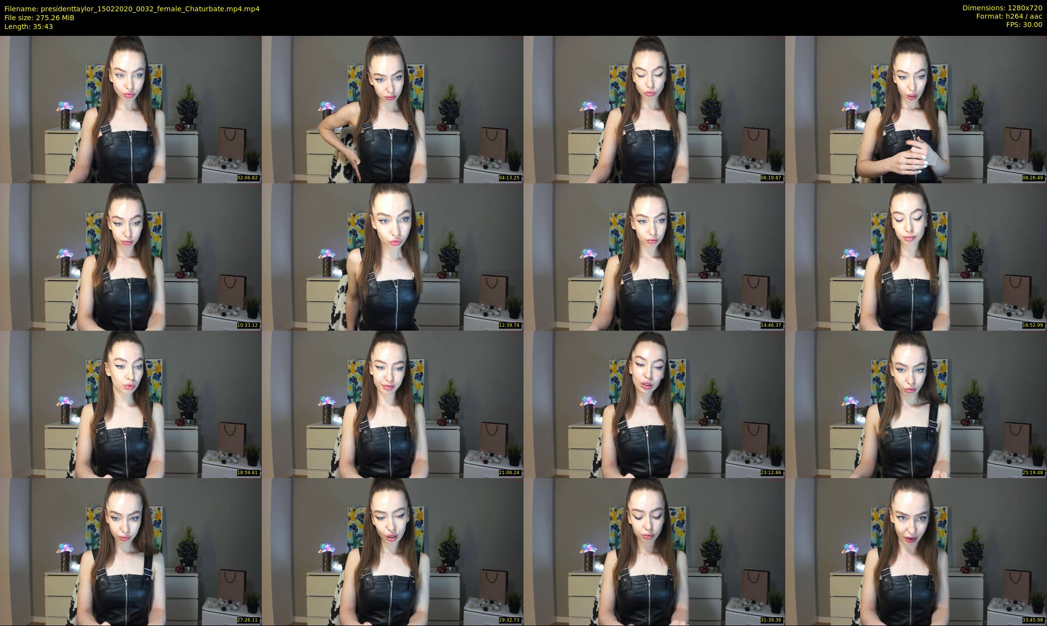 presidenttaylor — 36 minute Chaturbate female cam show recording, 720p, Feb 15, 2020