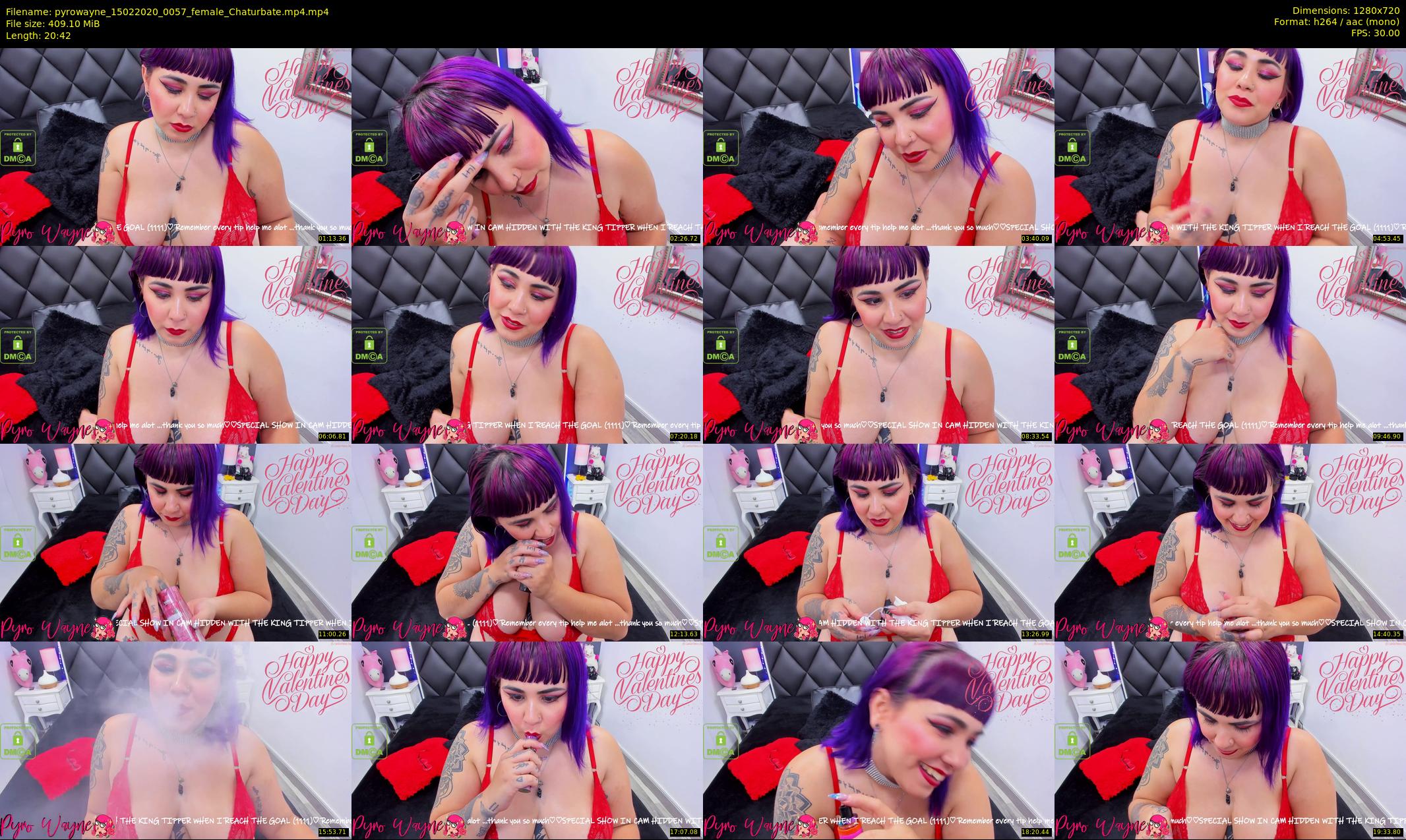 pyrowayne — 21 minute Chaturbate female cam show recording, 720p, Feb 15, 2020