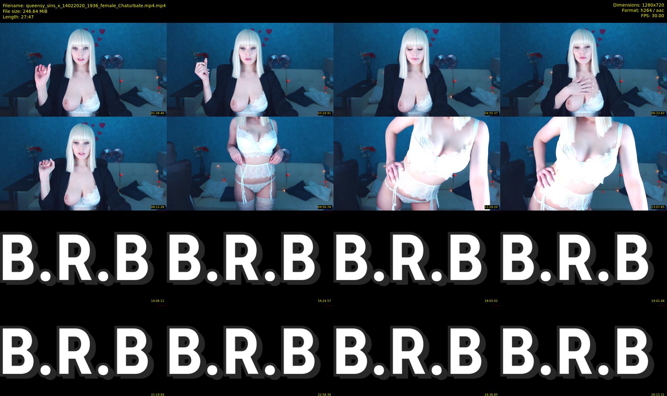 queensy_sins_x — 28 minute Chaturbate female cam show recording, 720p, Feb 14, 2020