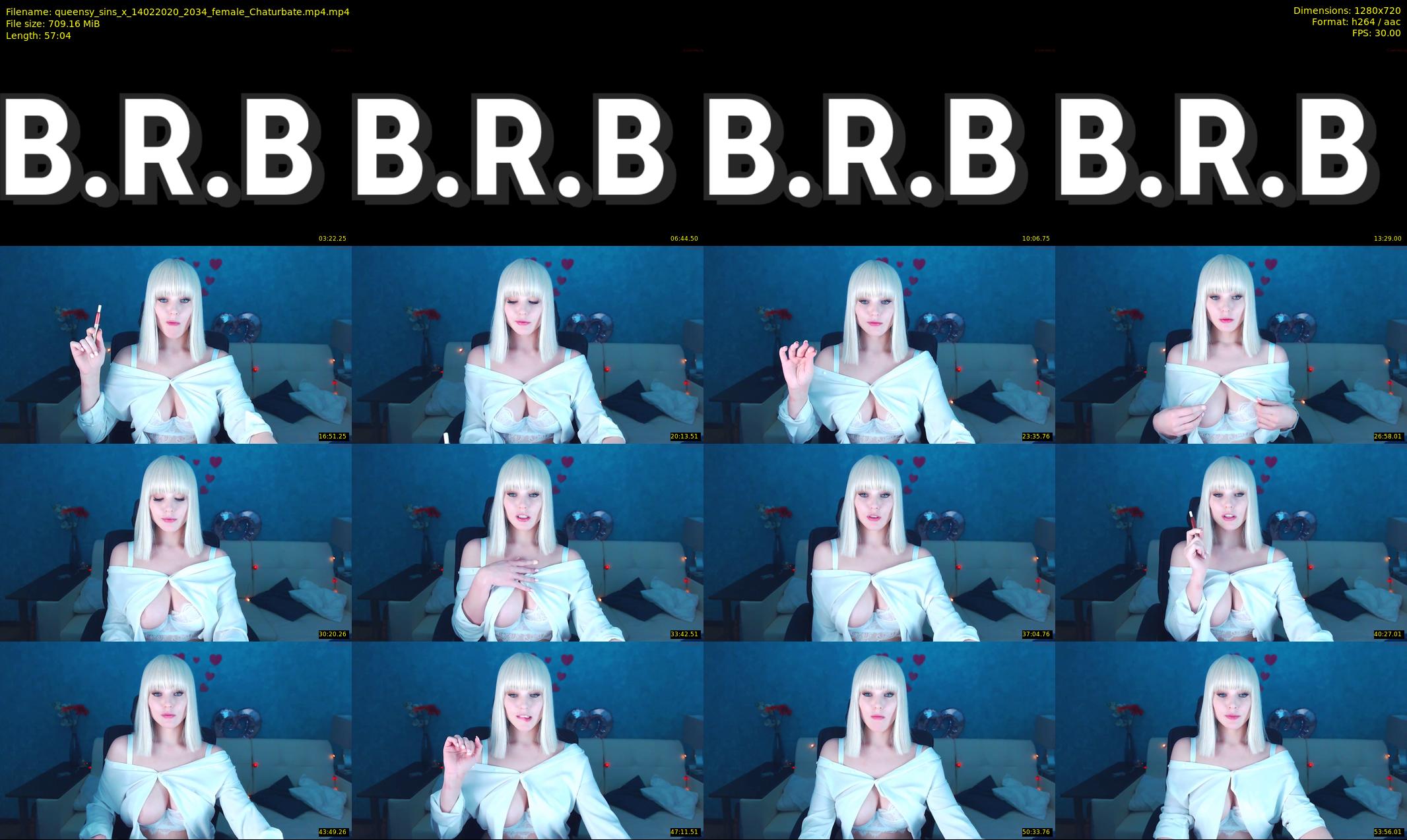 queensy_sins_x — 58 minute Chaturbate female cam show recording, 720p, Feb 14, 2020