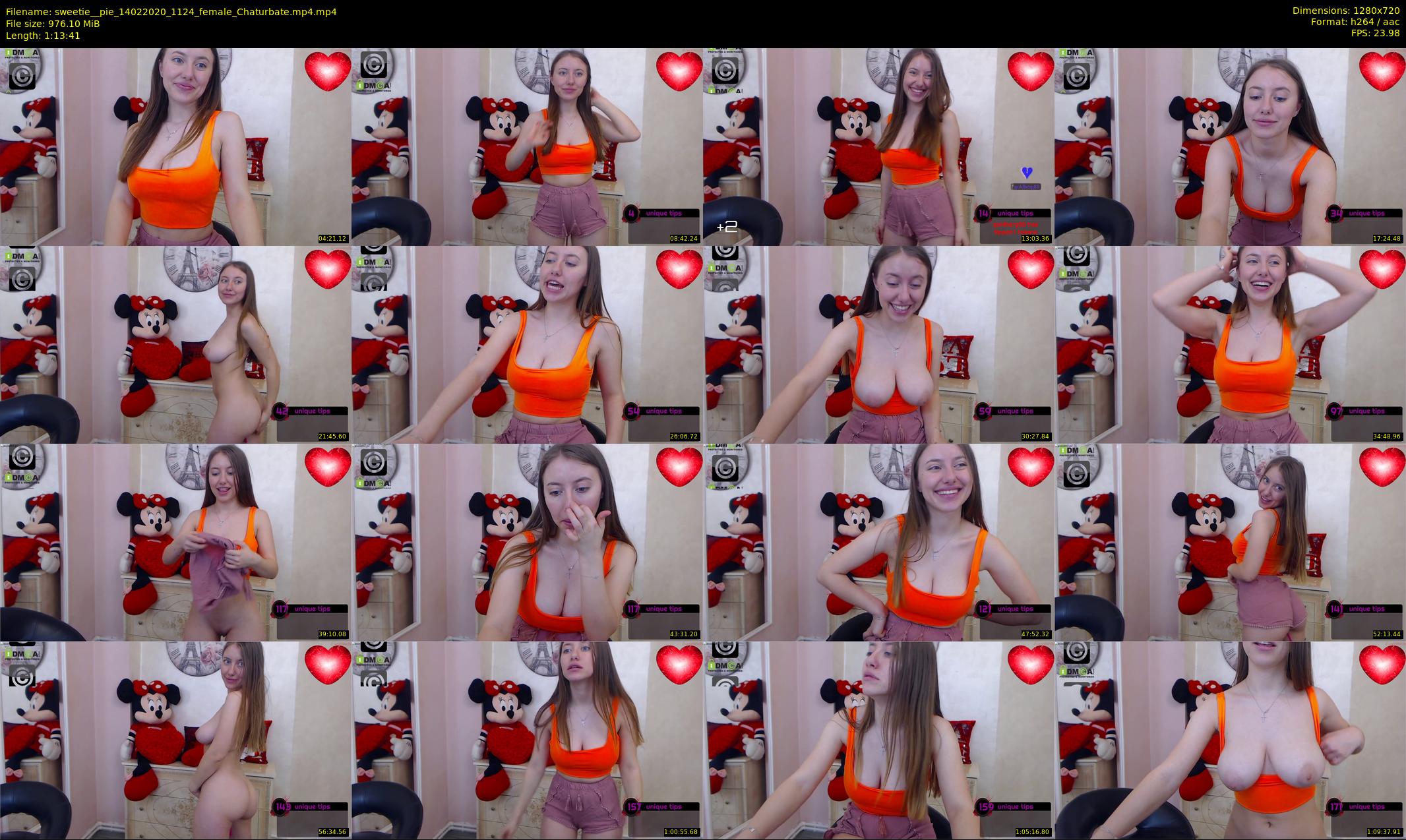 sweetie__pie — 74 minute Chaturbate female cam show recording, 720p, Feb 14, 2020