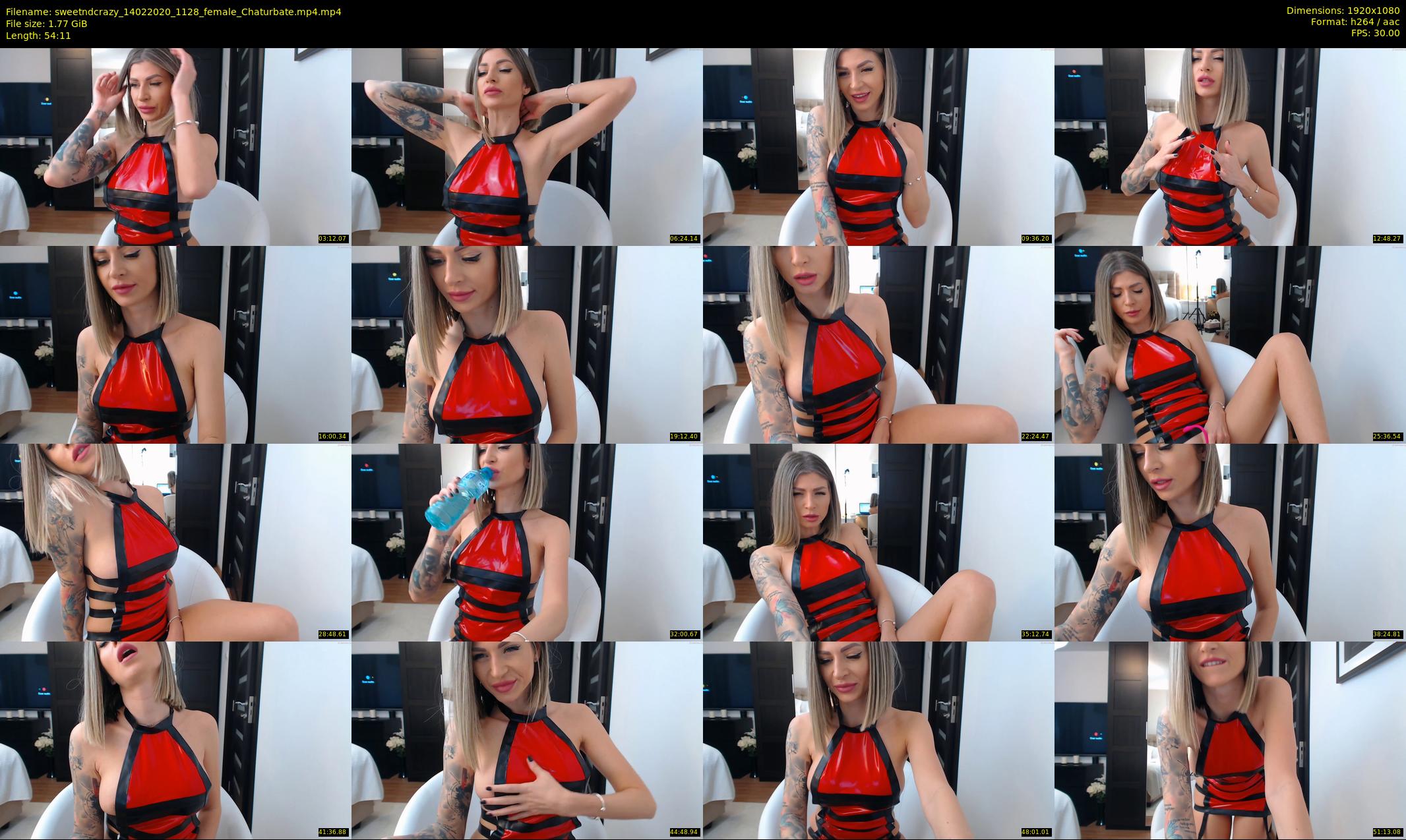 sweetndcrazy — 55 minute Chaturbate female cam show recording, 1080p, Feb 14, 2020