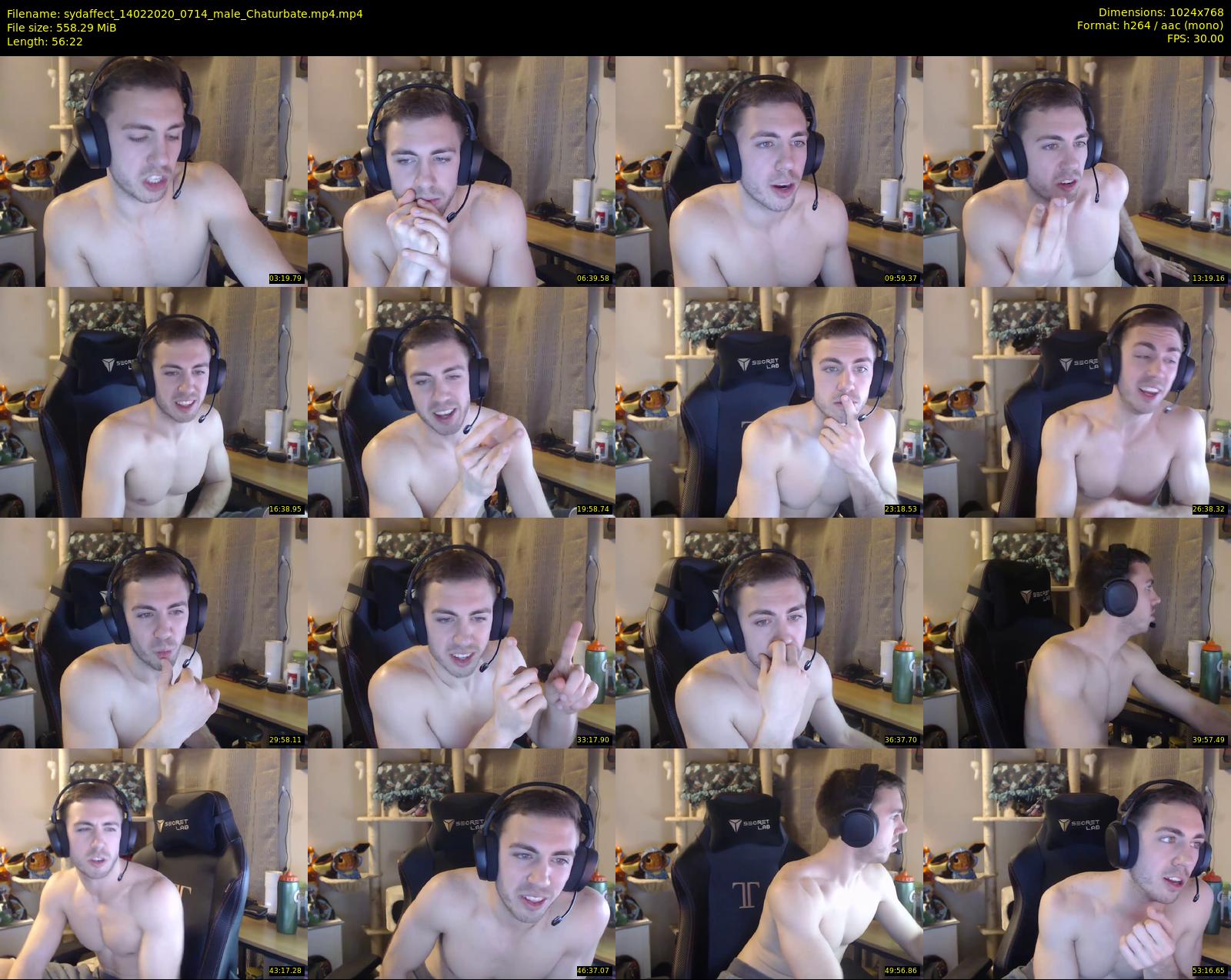 sydaffect — 57 minute Chaturbate male cam show recording, 720p, Feb 14, 2020