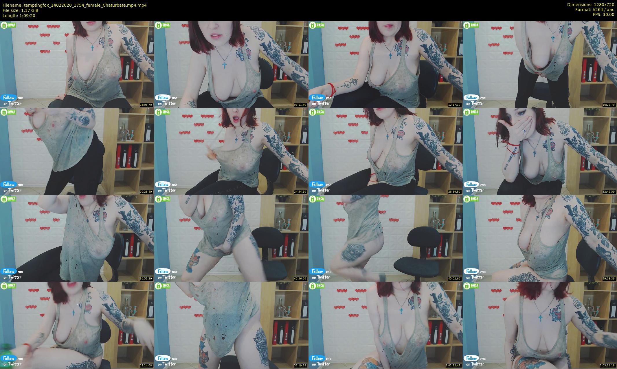 temptingfox — 70 minute Chaturbate female cam show recording, 720p, Feb 14, 2020
