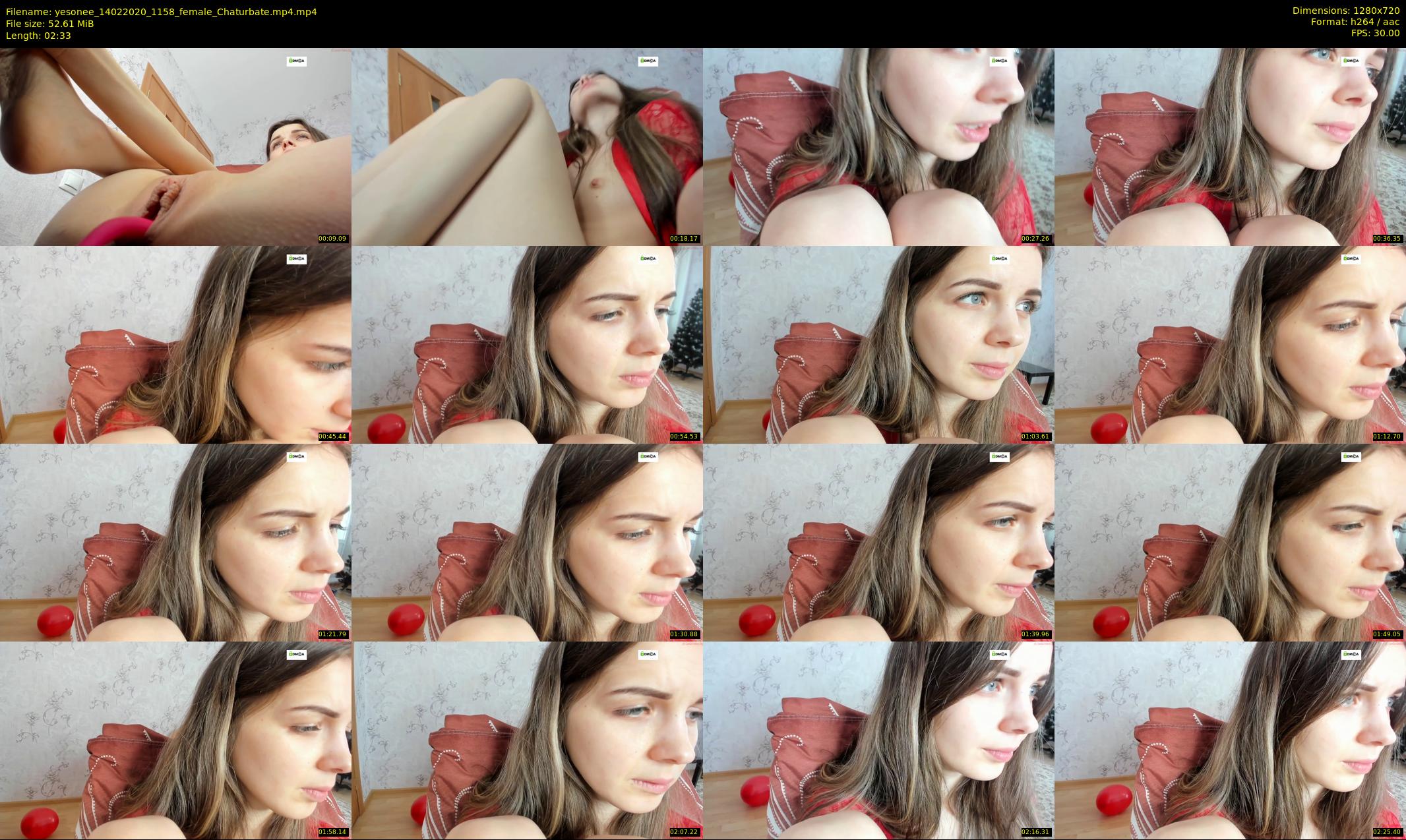 yesonee — 3 minute Chaturbate female cam show recording, 720p, Feb 14, 2020