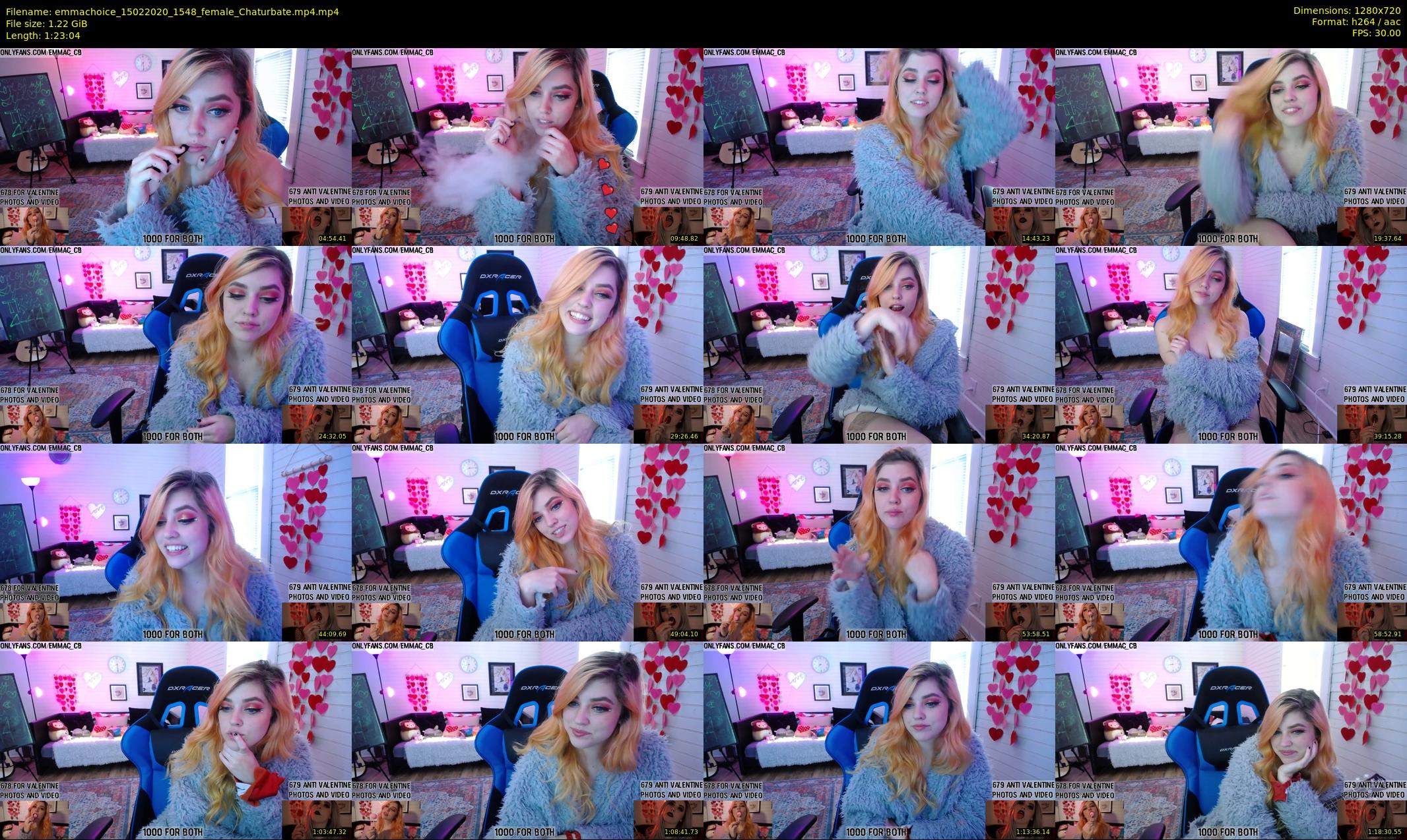 emmachoice — 84 minute Chaturbate female cam show recording, 720p, Feb 15, 2020