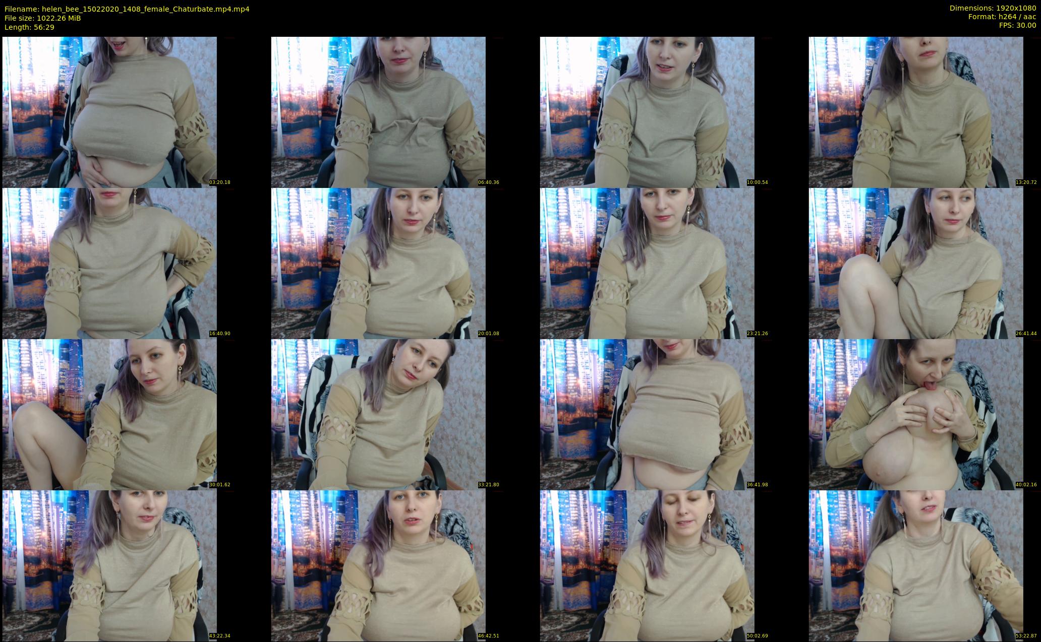 helen_bee — 57 minute Chaturbate female cam show recording, 1080p, Feb 15, 2020