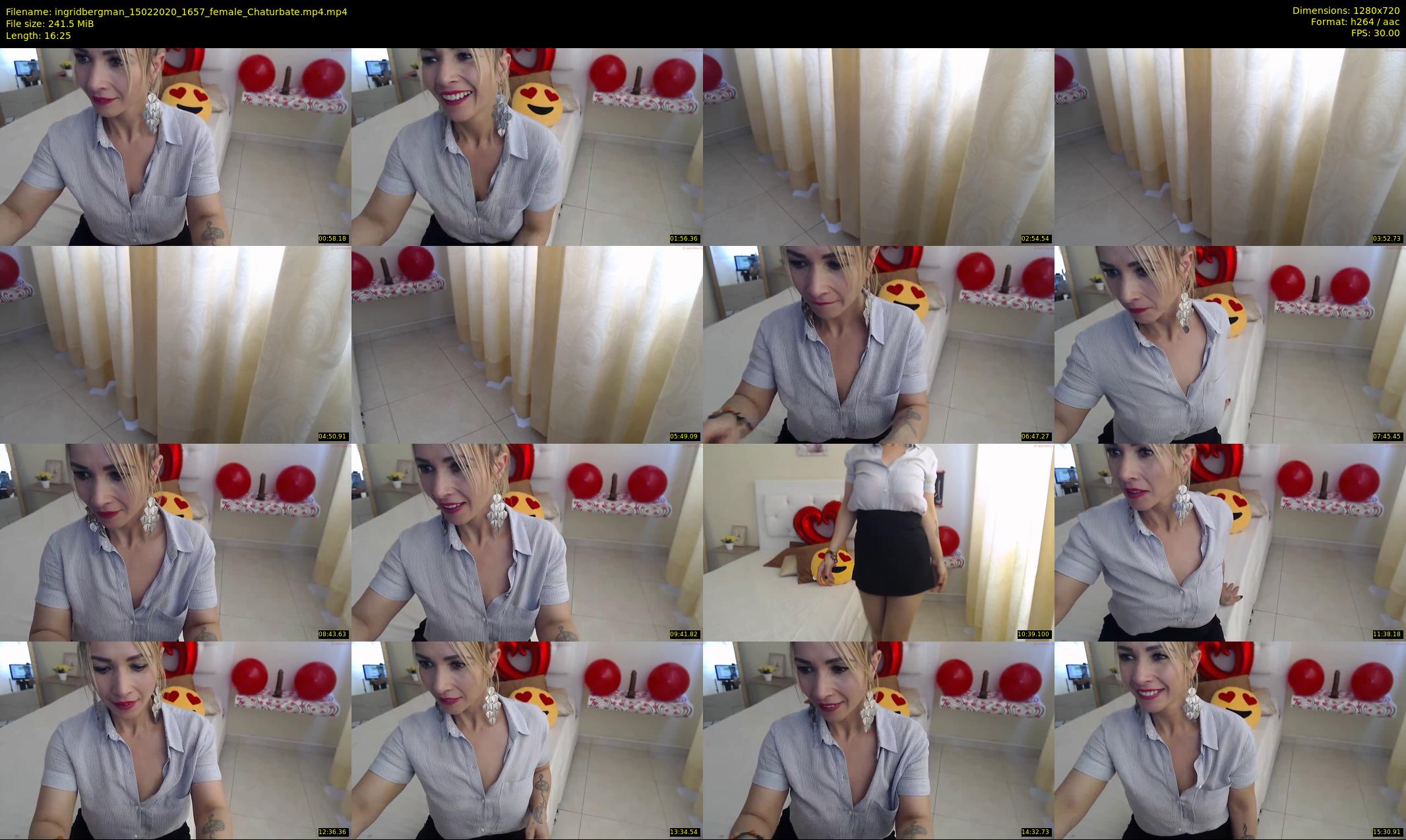 ingridbergman — 17 minute Chaturbate female cam show recording, 720p, Feb 15, 2020