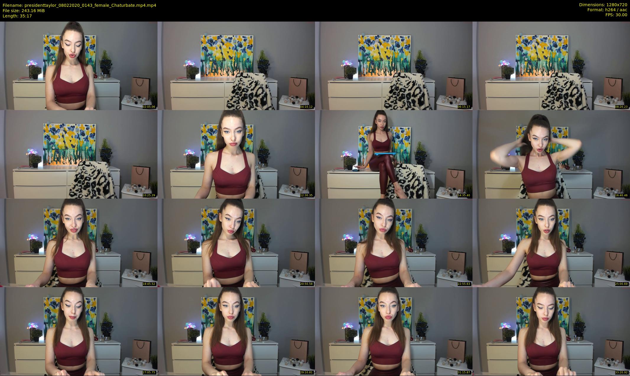 presidenttaylor — 36 minute Chaturbate female cam show recording, 720p, Feb 8, 2020