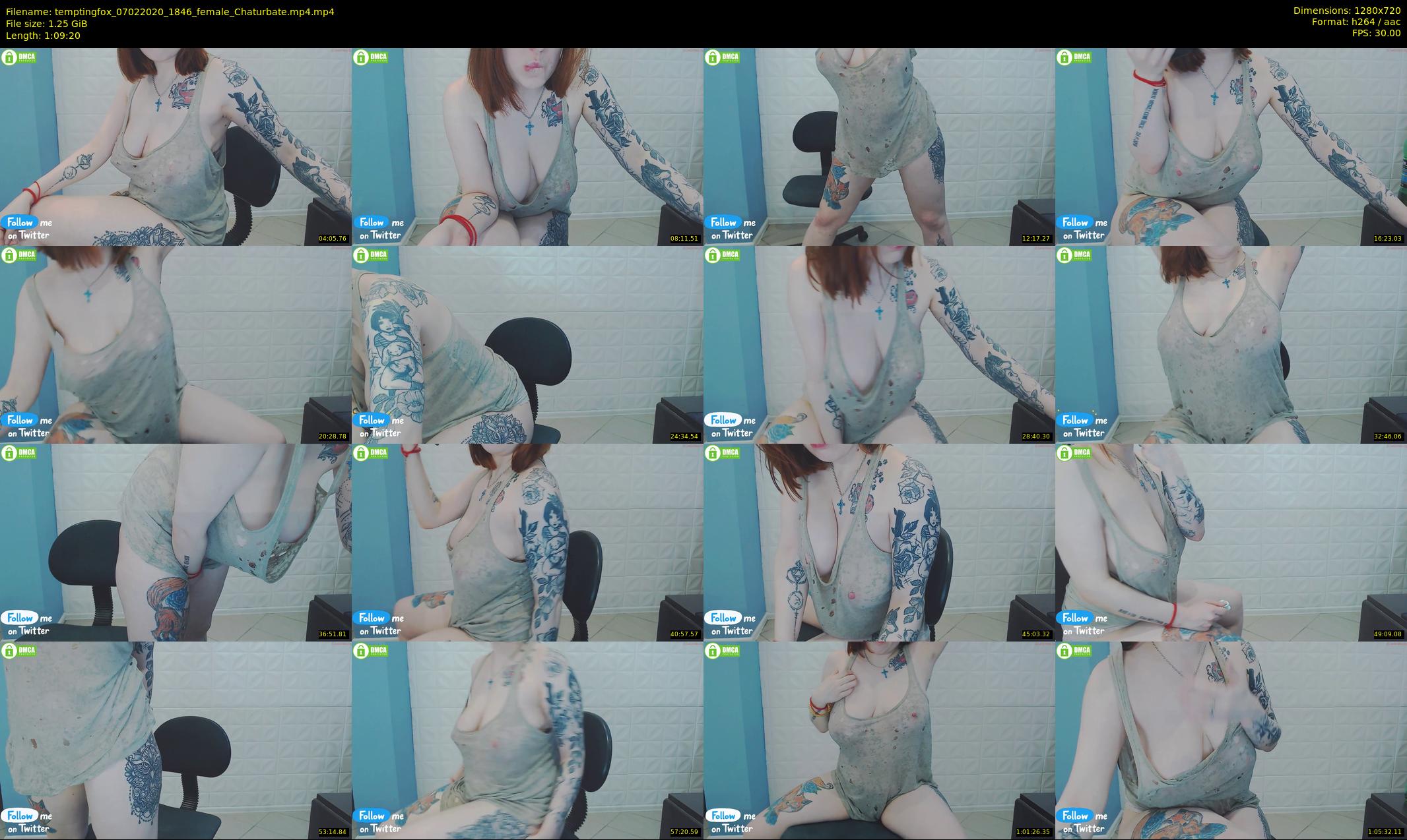 temptingfox — 70 minute Chaturbate female cam show recording, 720p, Feb 7, 2020