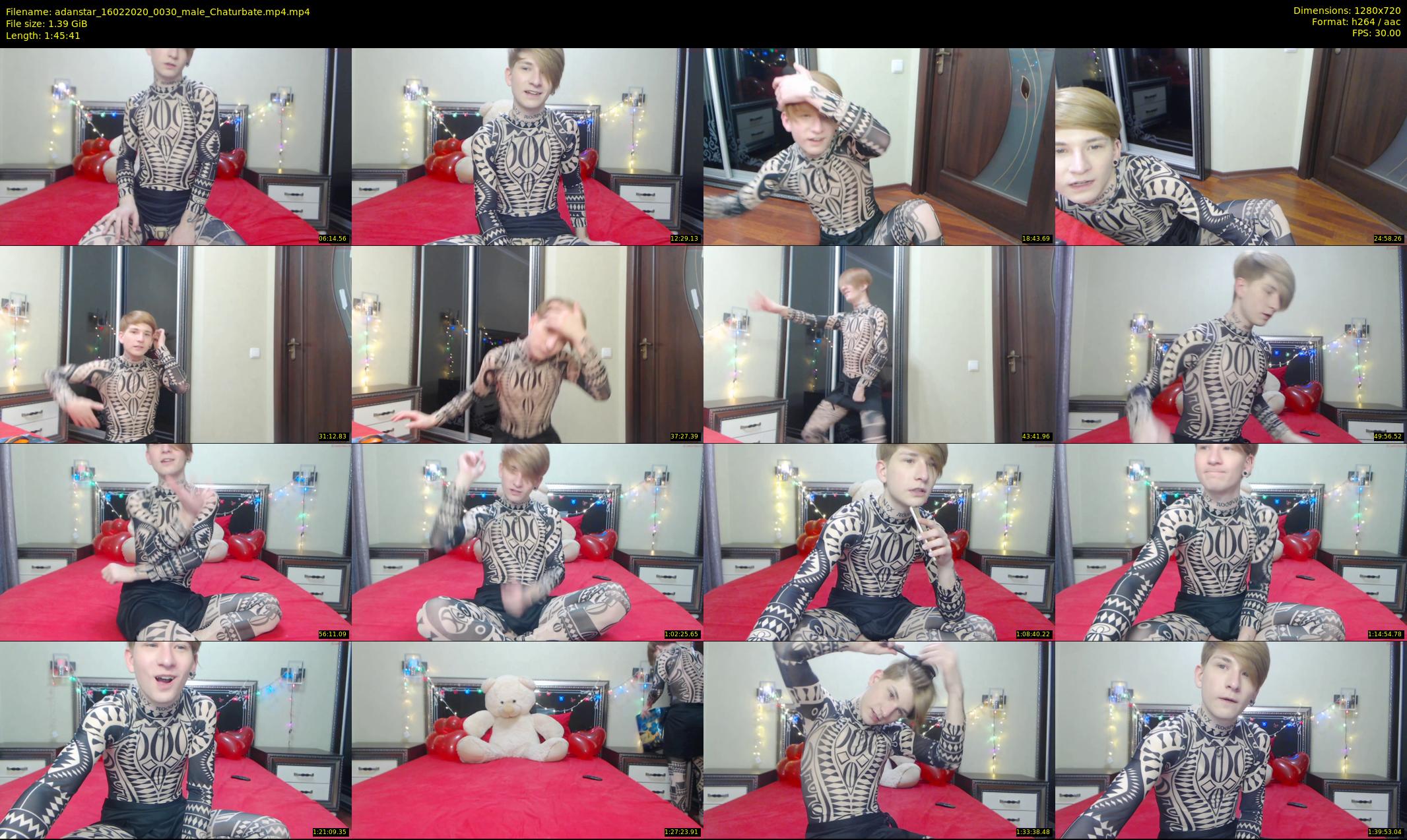 adanstar — 106 minute Chaturbate male cam show recording, 720p, Feb 16, 2020