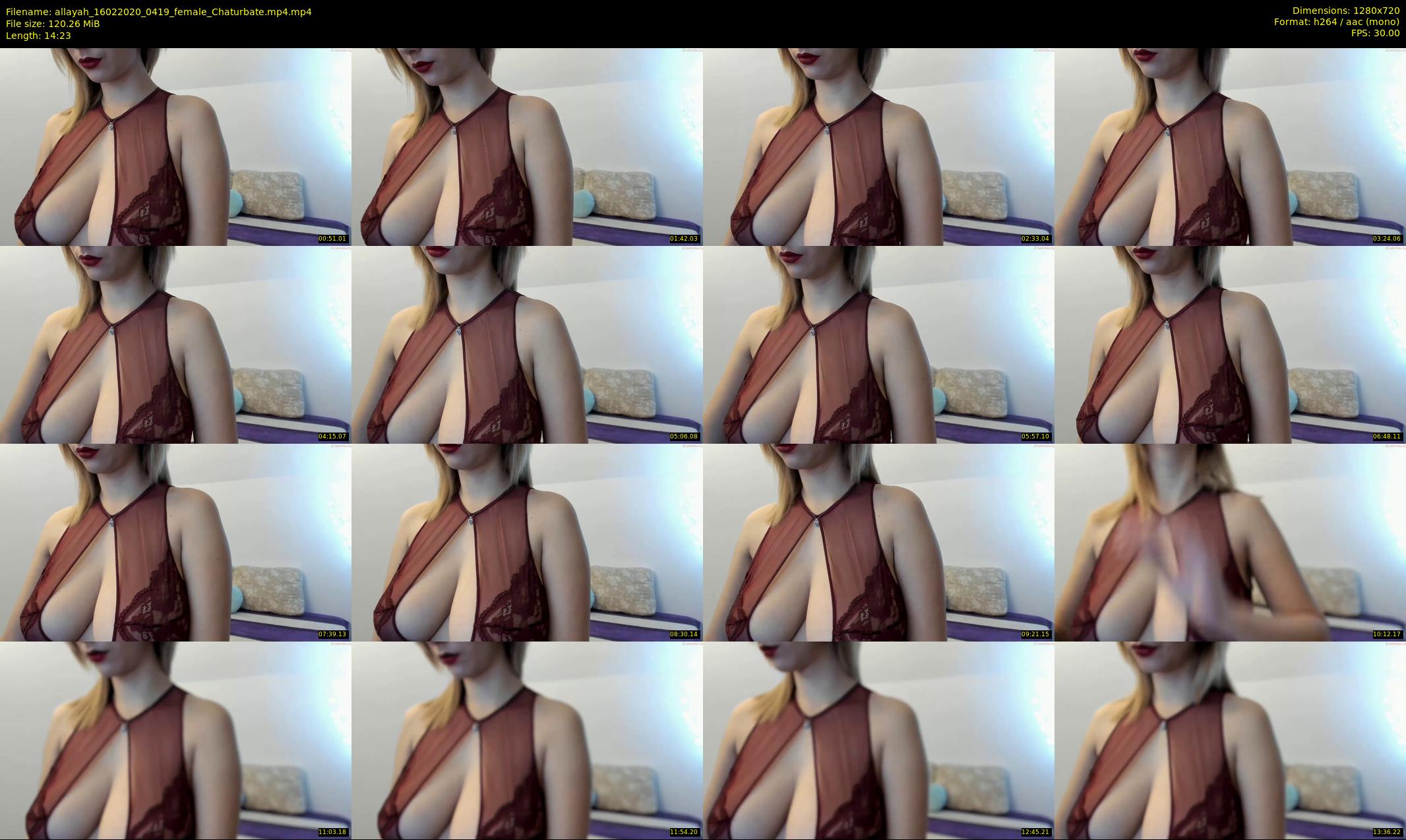 allayah — 15 minute Chaturbate female cam show recording, 720p, Feb 16, 2020