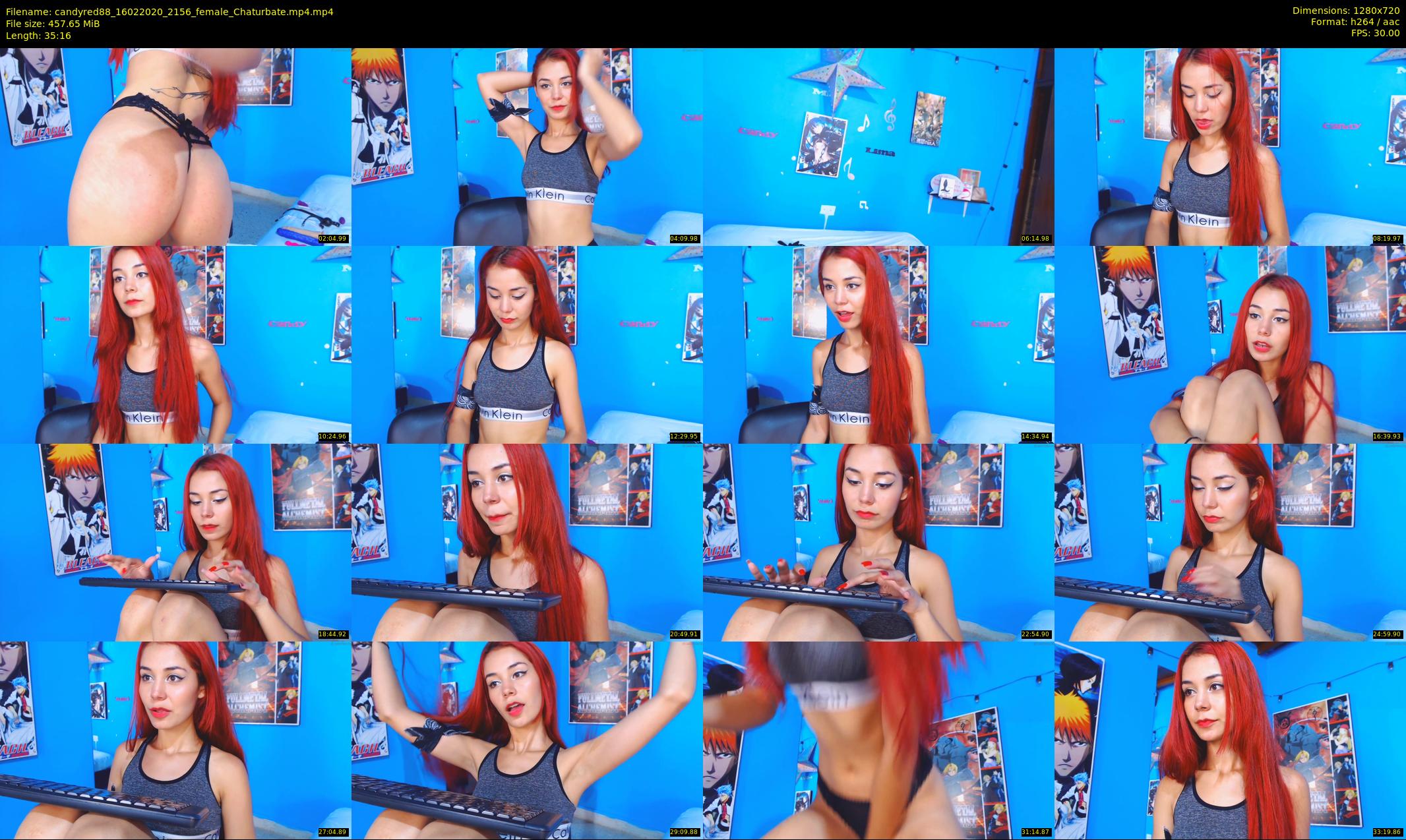 candyred88 — 36 minute Chaturbate female cam show recording, 720p, Feb 16, 2020