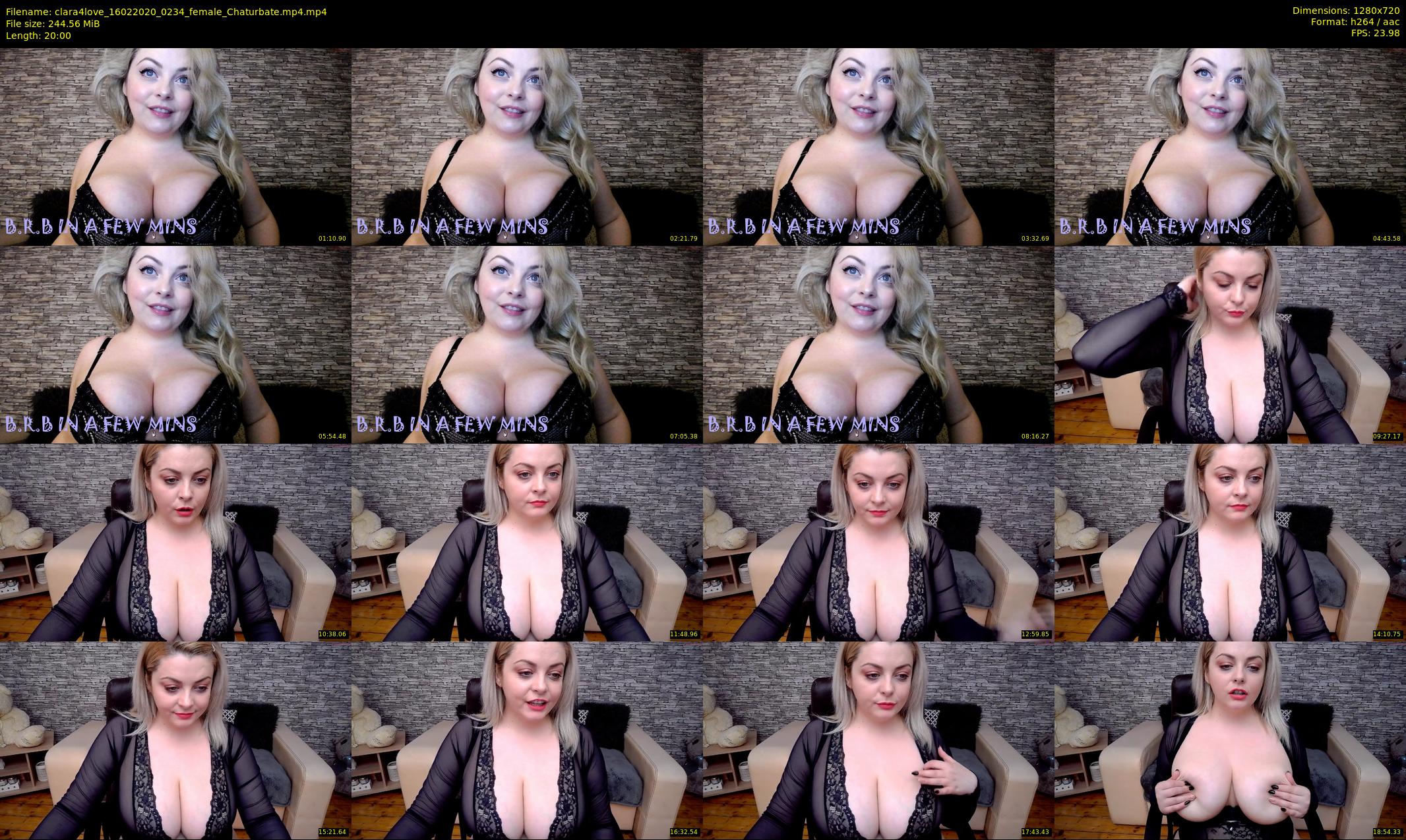 clara4love — 20 minute Chaturbate female cam show recording, 720p, Feb 16, 2020
