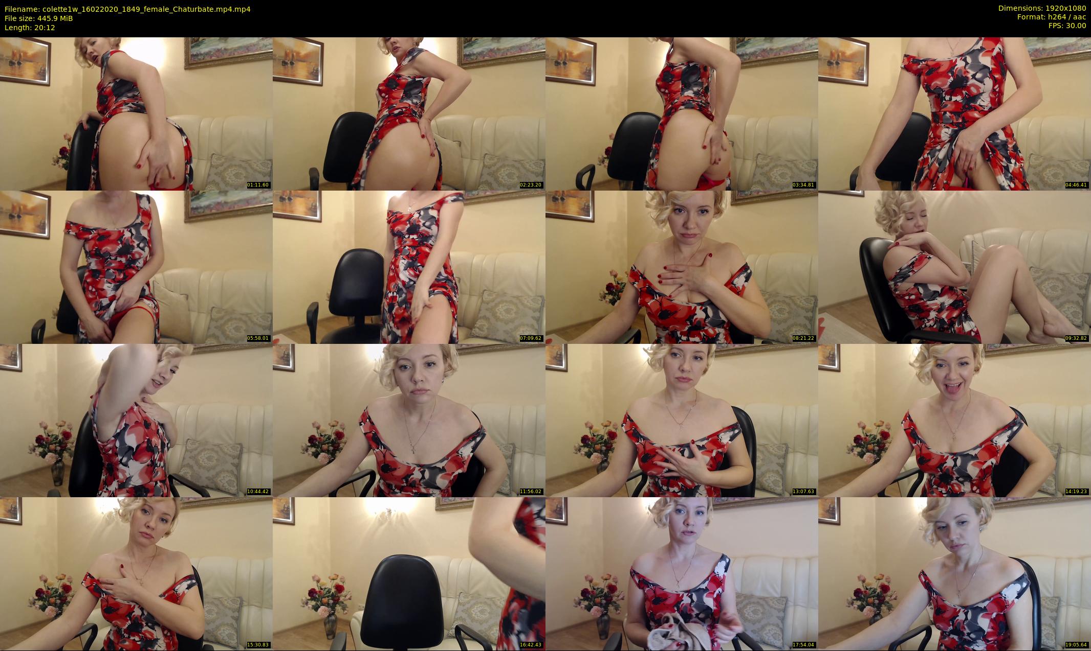 colette1w — 21 minute Chaturbate female cam show recording, 1080p, Feb 16, 2020