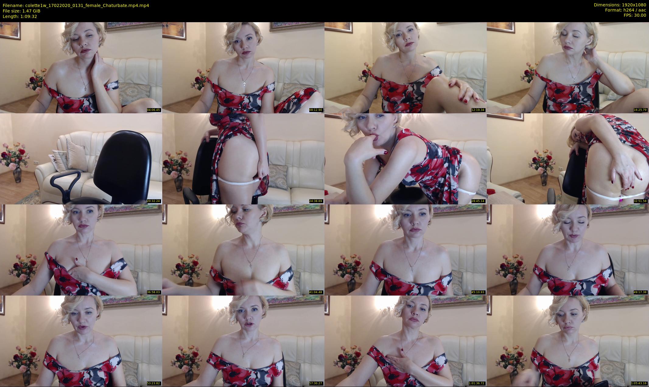 colette1w — 70 minute Chaturbate female cam show recording, 1080p, Feb 17, 2020