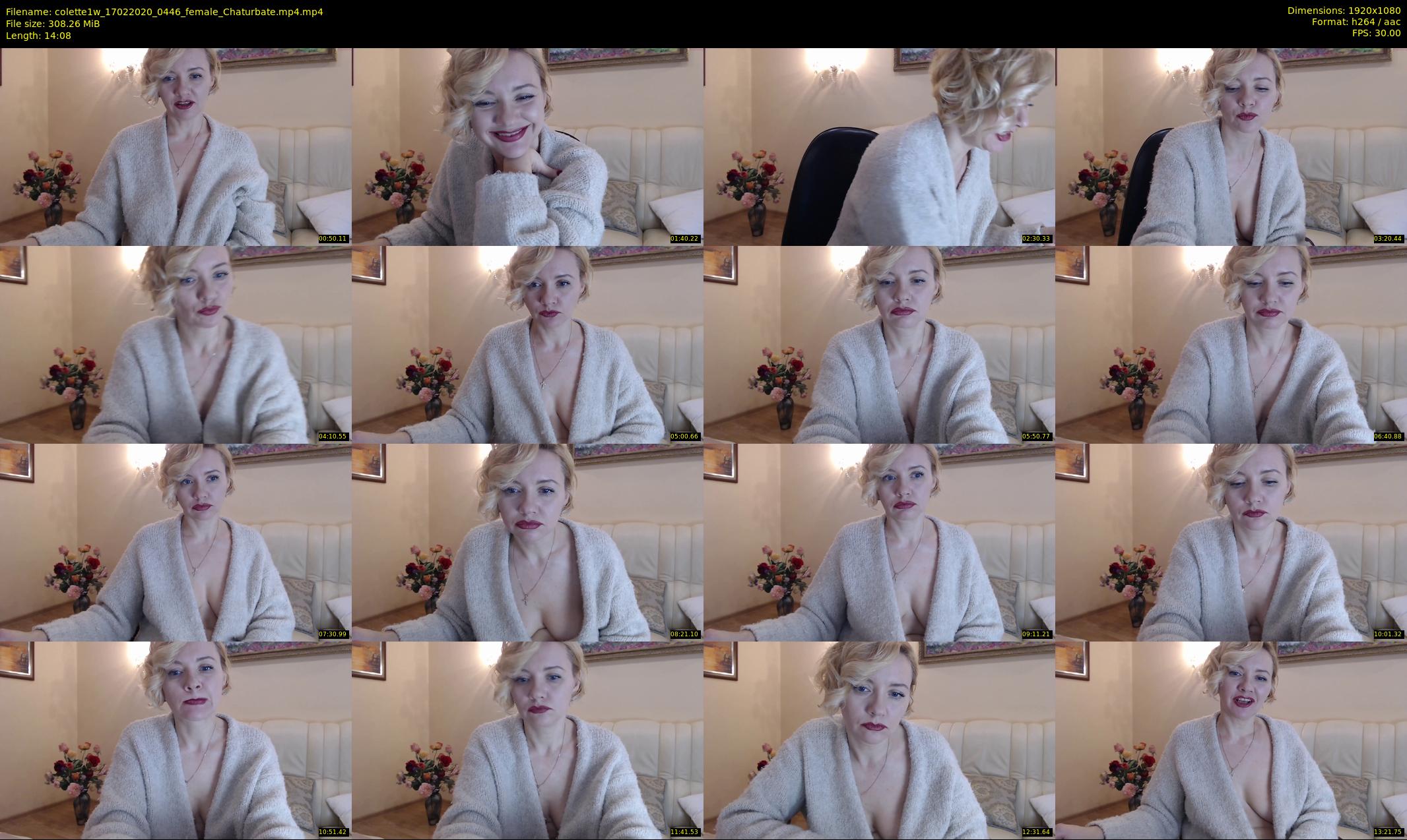 colette1w — 15 minute Chaturbate female cam show recording, 1080p, Feb 17, 2020