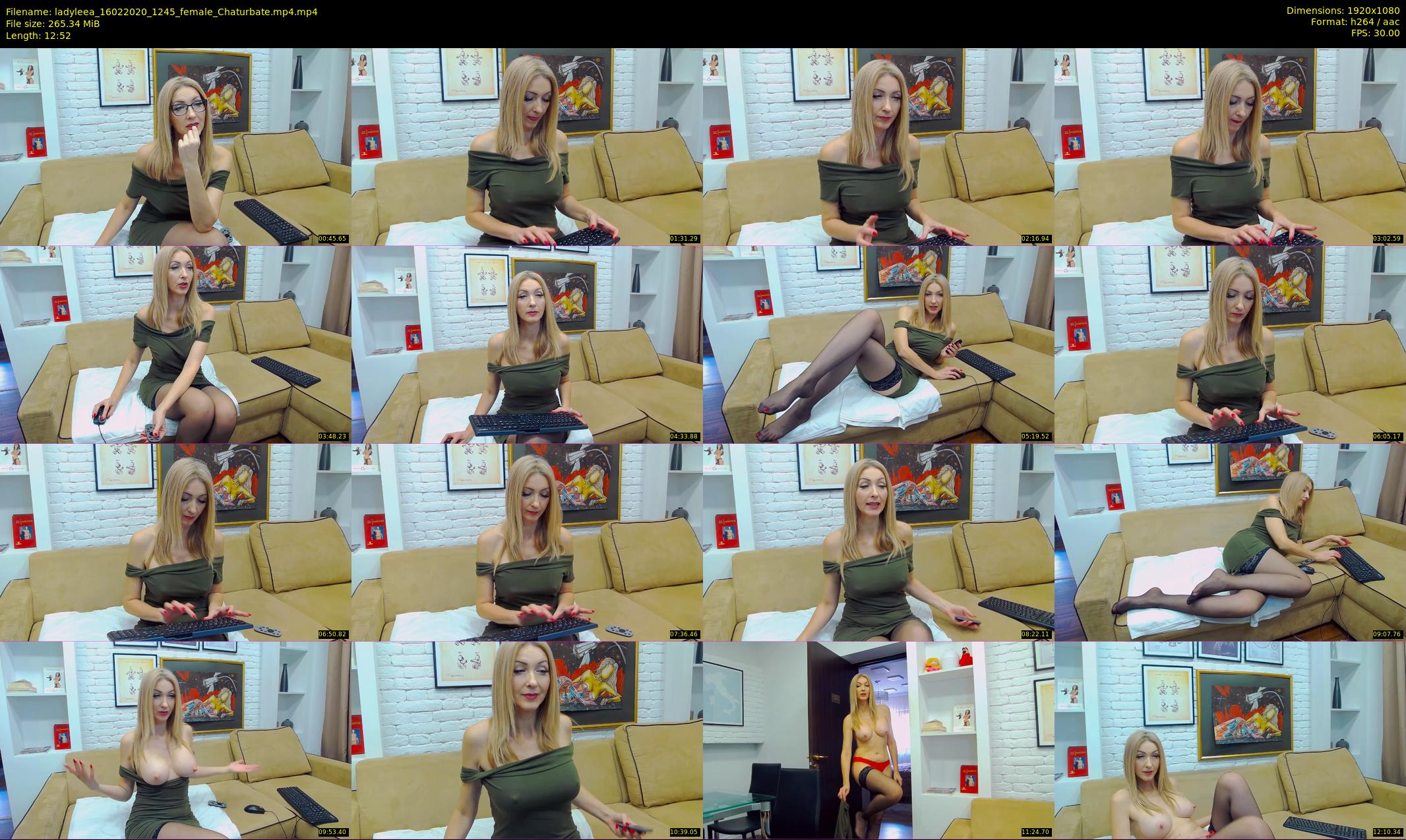 ladyleea — 13 minute Chaturbate female cam show recording, 1080p, Feb 16, 2020
