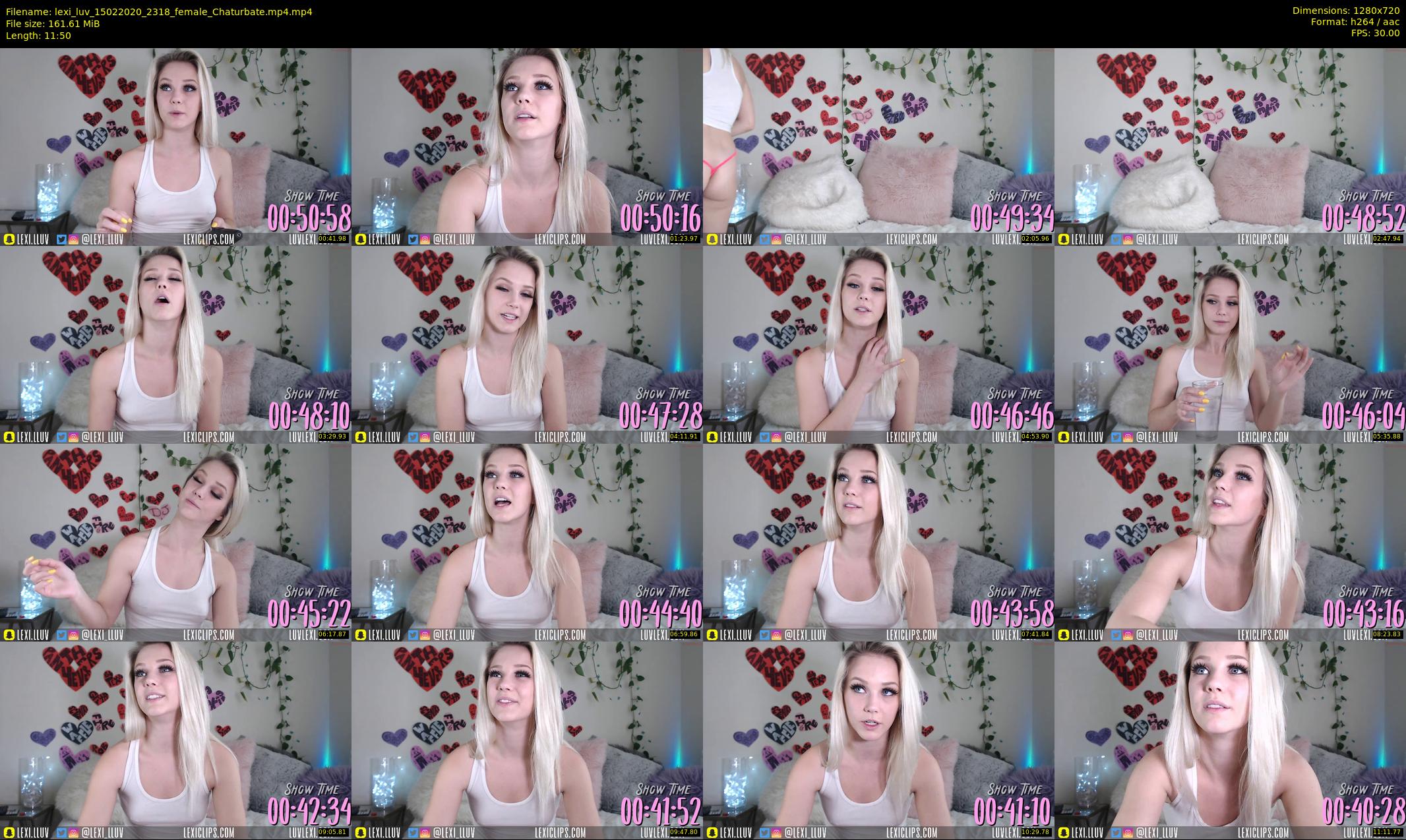 lexi_luv — 12 minute Chaturbate female cam show recording, 720p, Feb 15, 2020