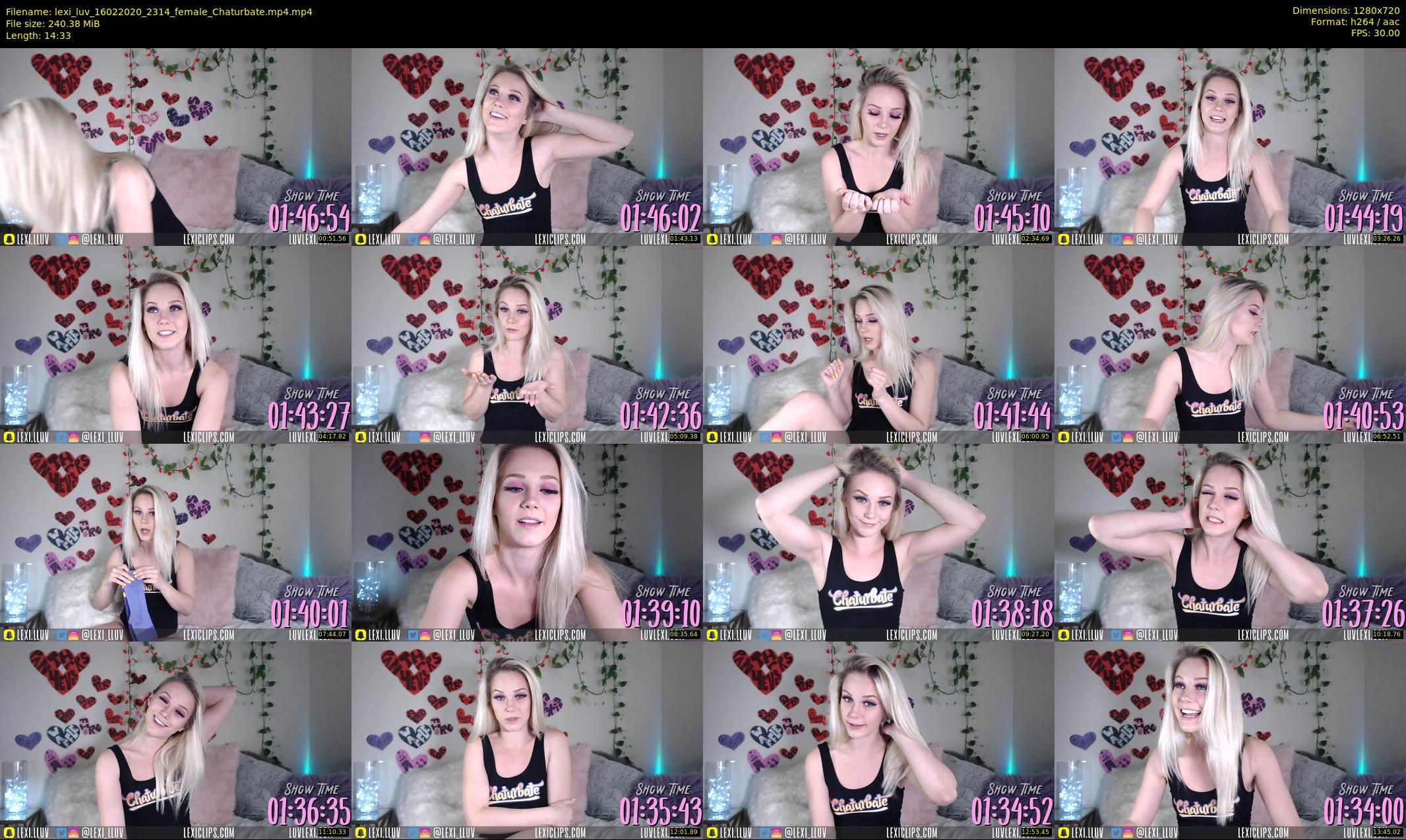 lexi_luv — 15 minute Chaturbate female cam show recording, 720p, Feb 16, 2020