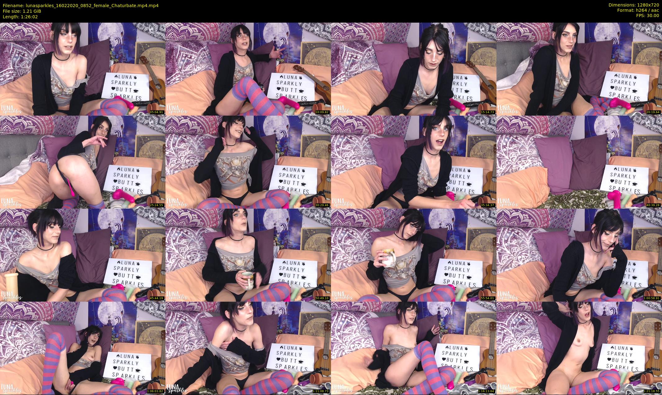 lunasparkles — 87 minute Chaturbate female cam show recording, 720p, Feb 16, 2020