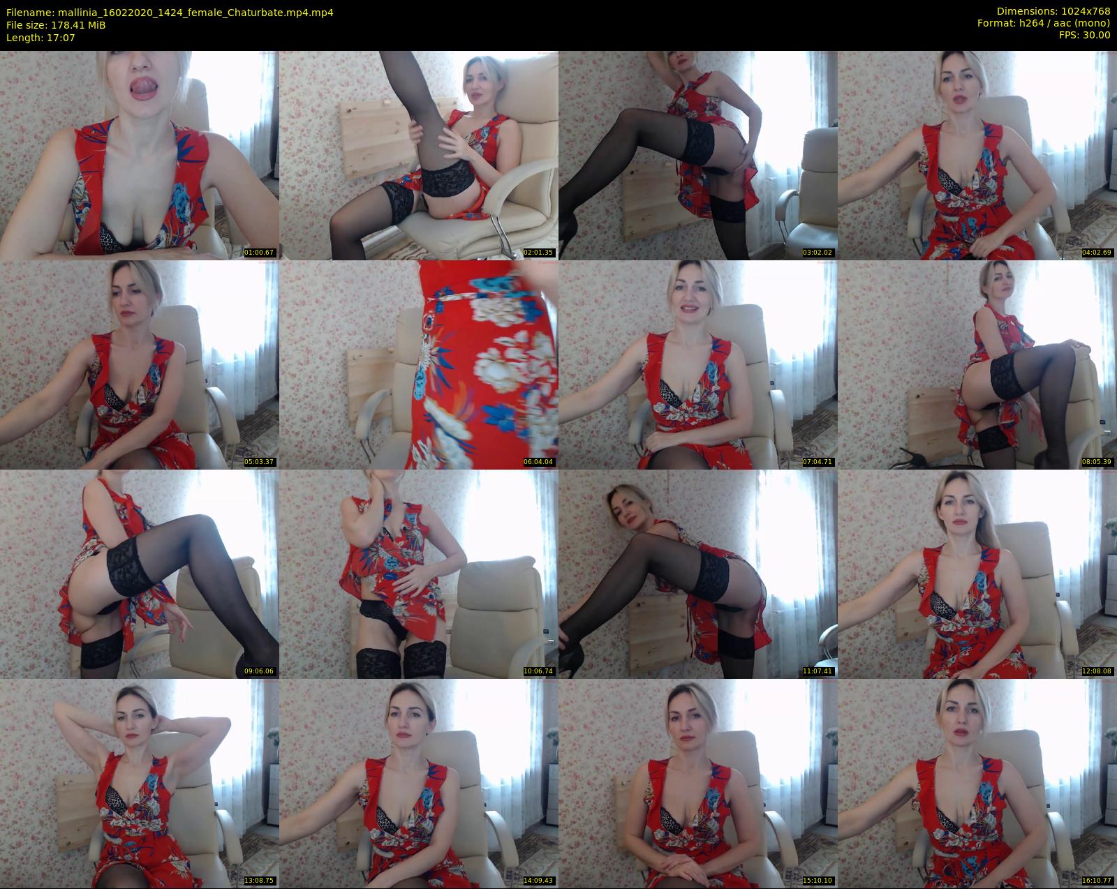 mallinia — 18 minute Chaturbate female cam show recording, 720p, Feb 16, 2020