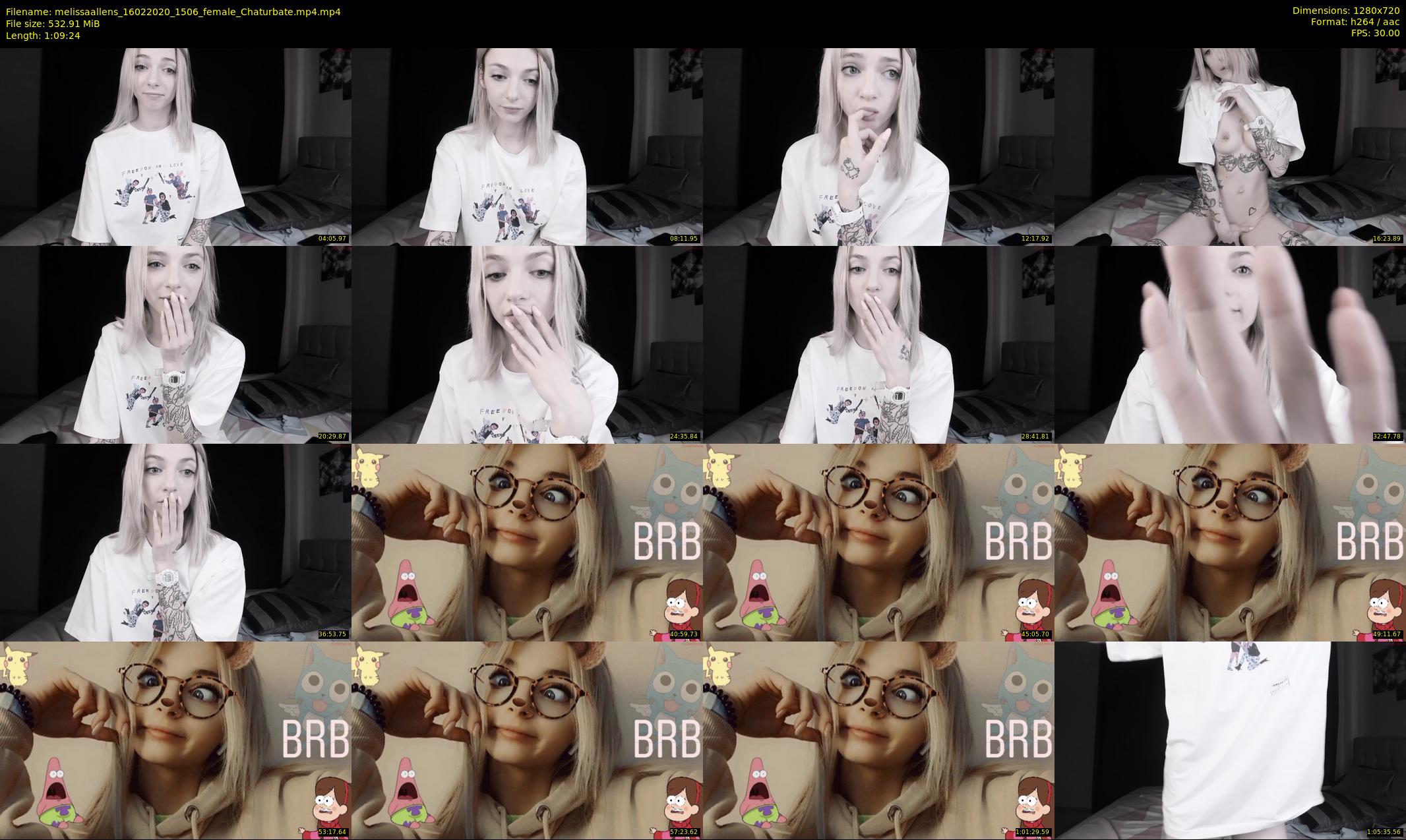 melissaallens — 70 minute Chaturbate female cam show recording, 720p, Feb 16, 2020
