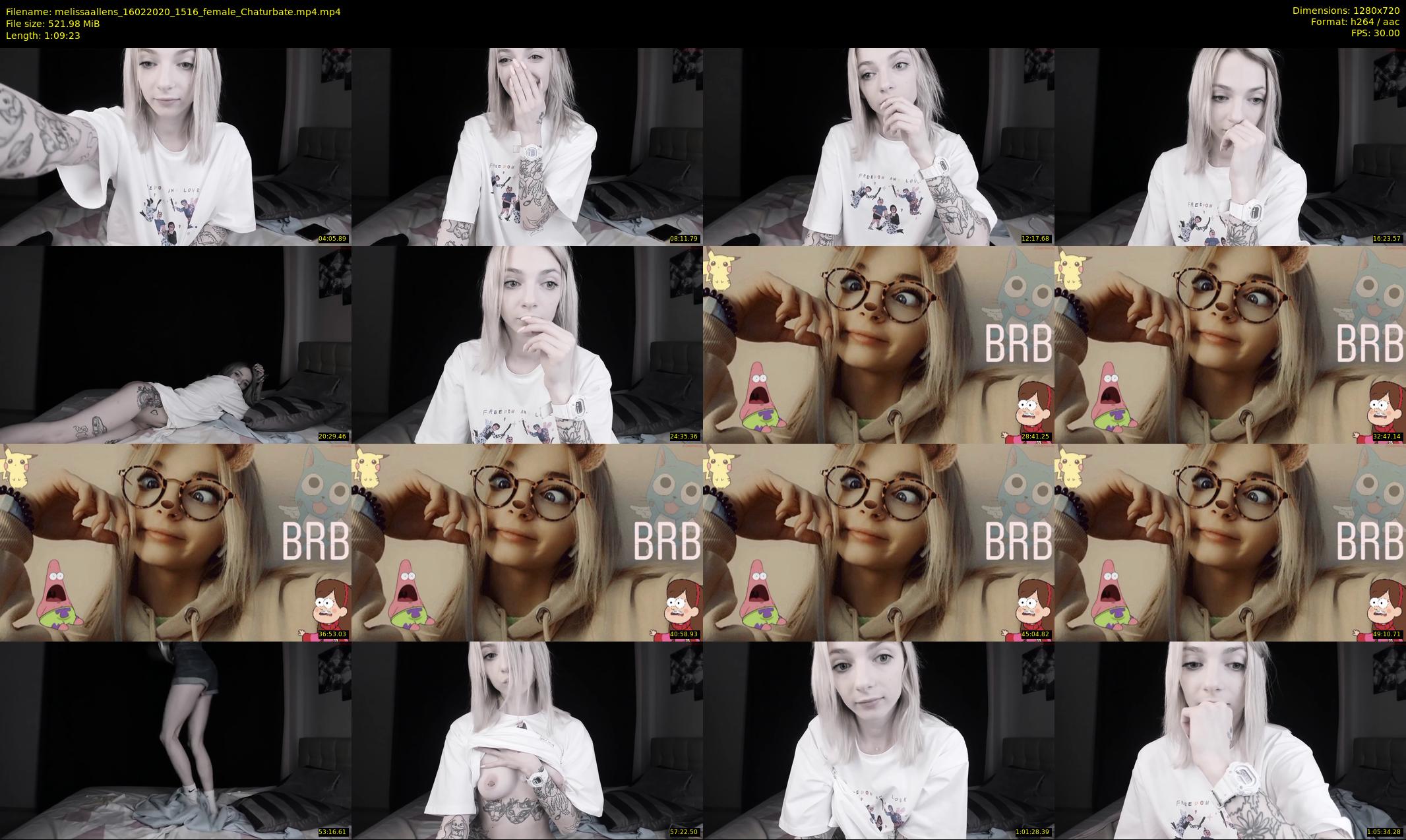 melissaallens — 70 minute Chaturbate female cam show recording, 720p, Feb 16, 2020