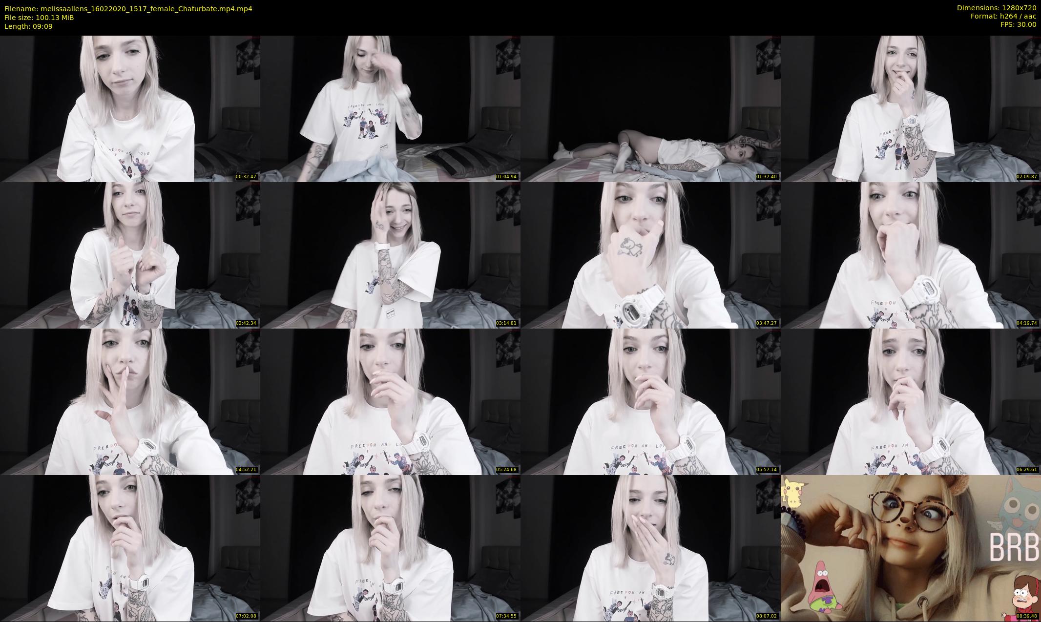 melissaallens — 10 minute Chaturbate female cam show recording, 720p, Feb 16, 2020