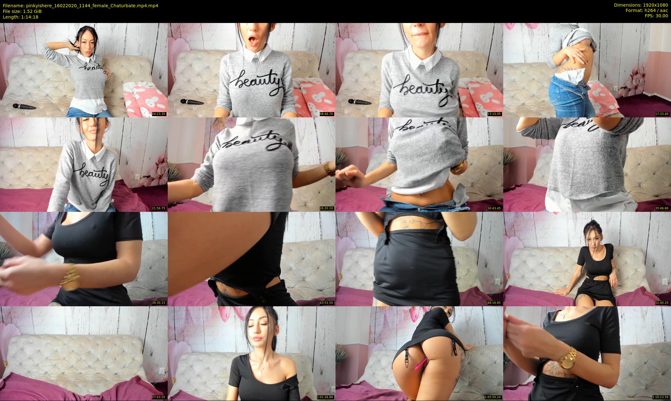 pinkyishere — 75 minute Chaturbate female cam show recording, 1080p, Feb 16, 2020