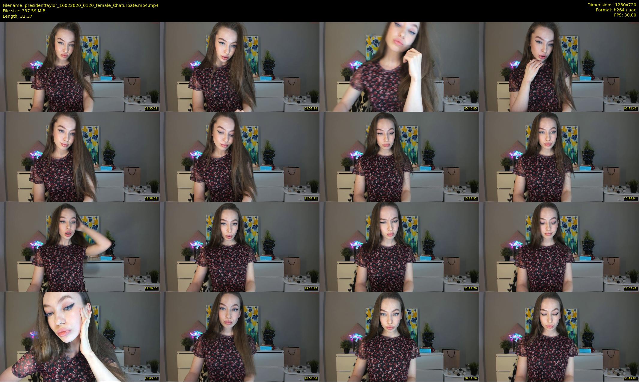 presidenttaylor — 33 minute Chaturbate female cam show recording, 720p, Feb 16, 2020