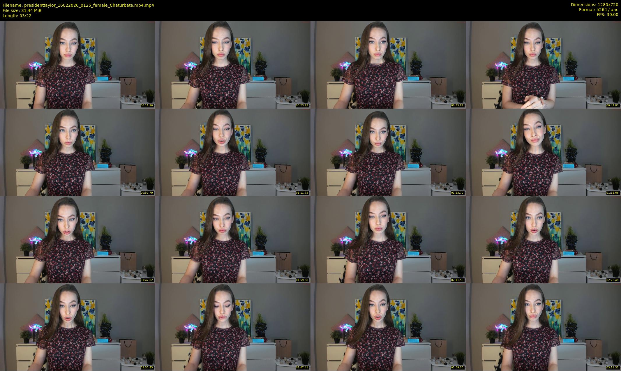 presidenttaylor — 4 minute Chaturbate female cam show recording, 720p, Feb 16, 2020