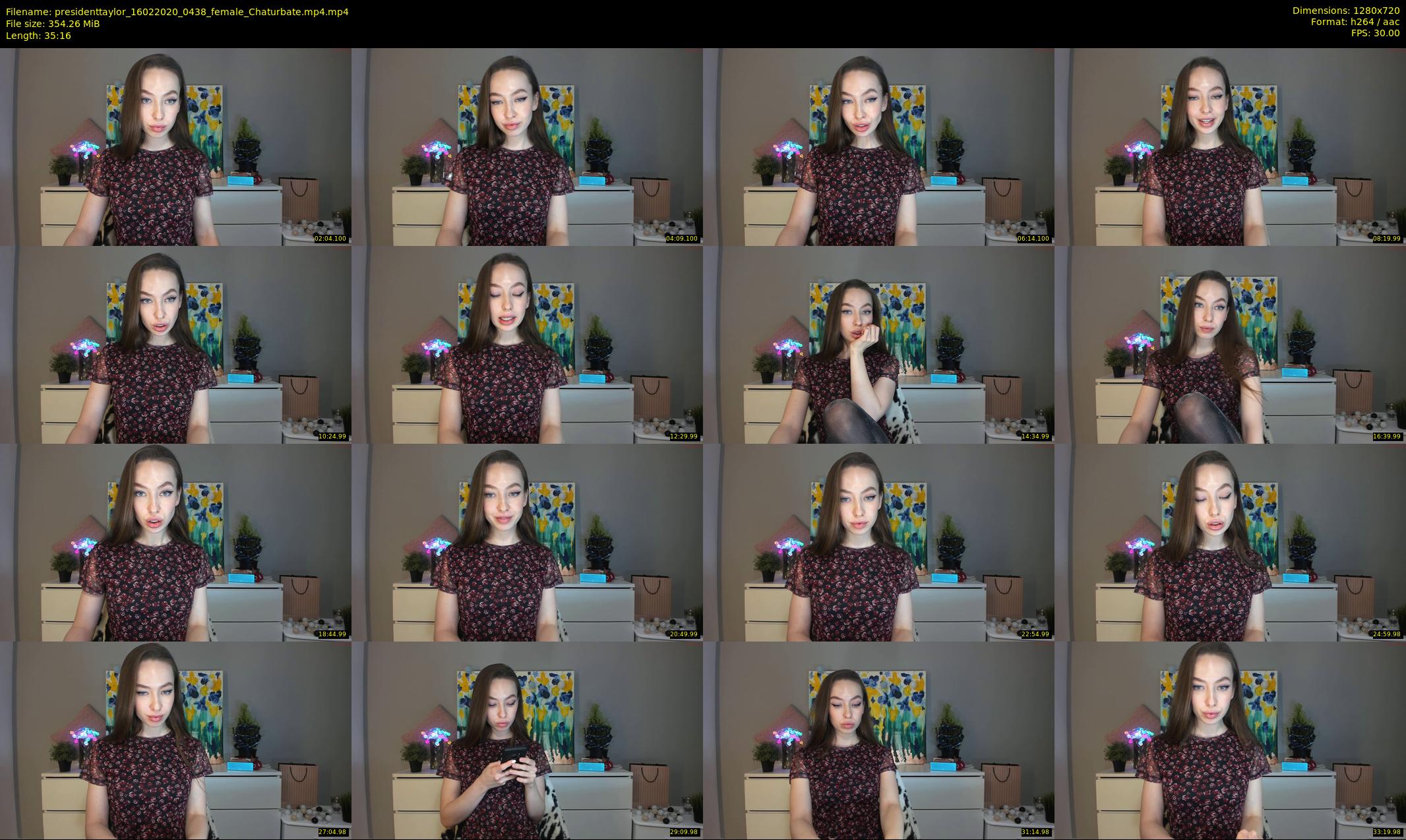 presidenttaylor — 36 minute Chaturbate female cam show recording, 720p, Feb 16, 2020