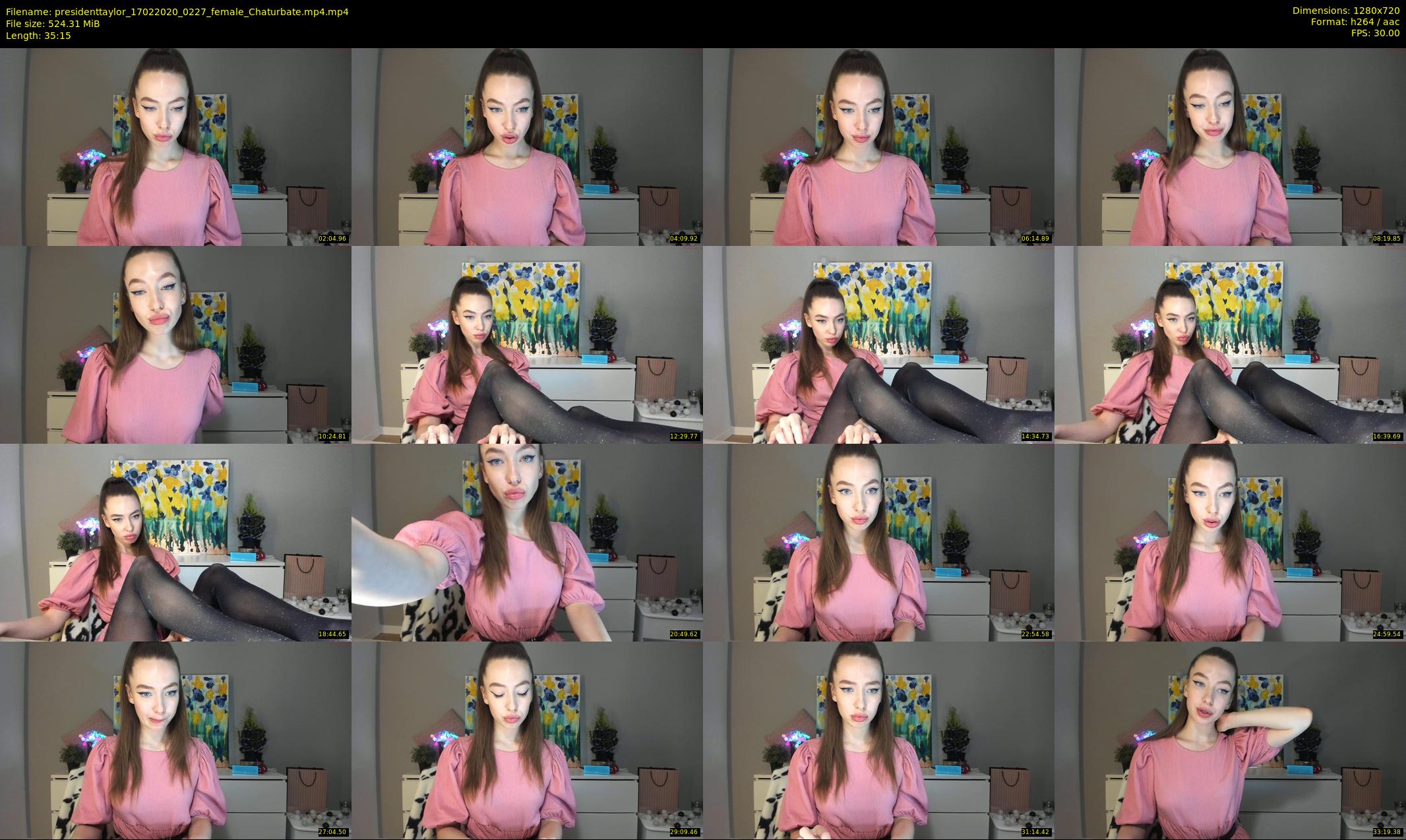 presidenttaylor — 36 minute Chaturbate female cam show recording, 720p, Feb 17, 2020